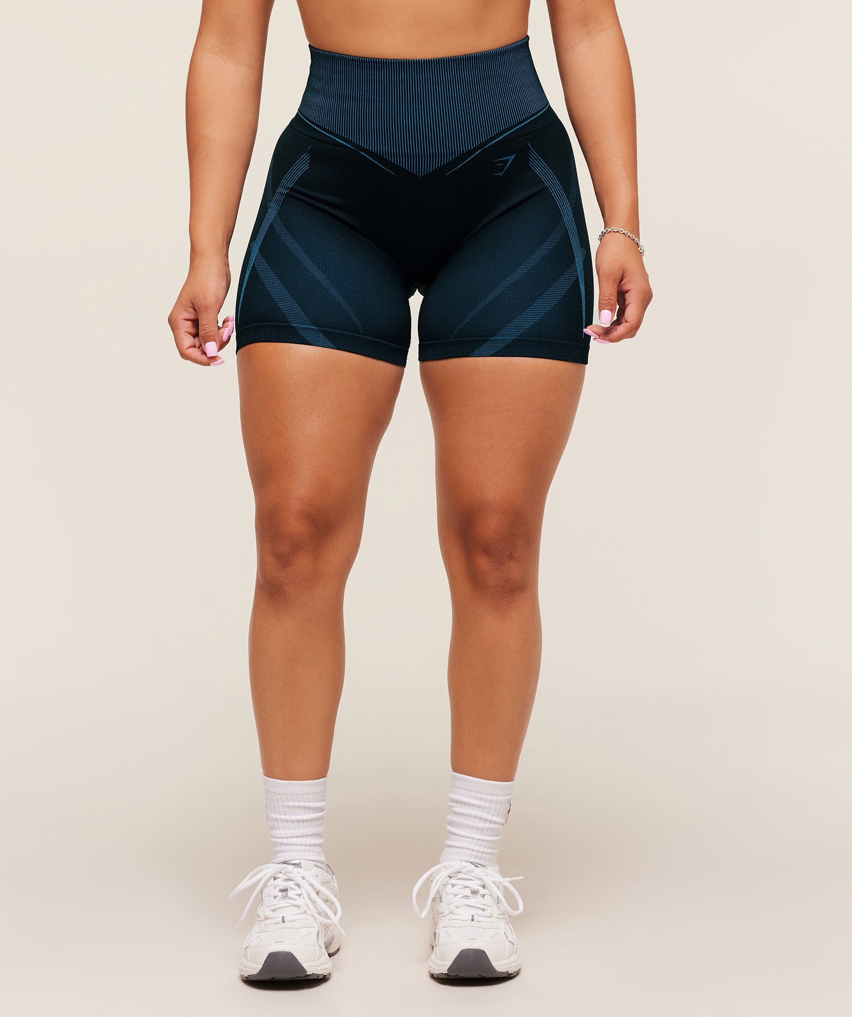 Gymshark x Analis Seamless Short - Midnight Blue/Lats Blue