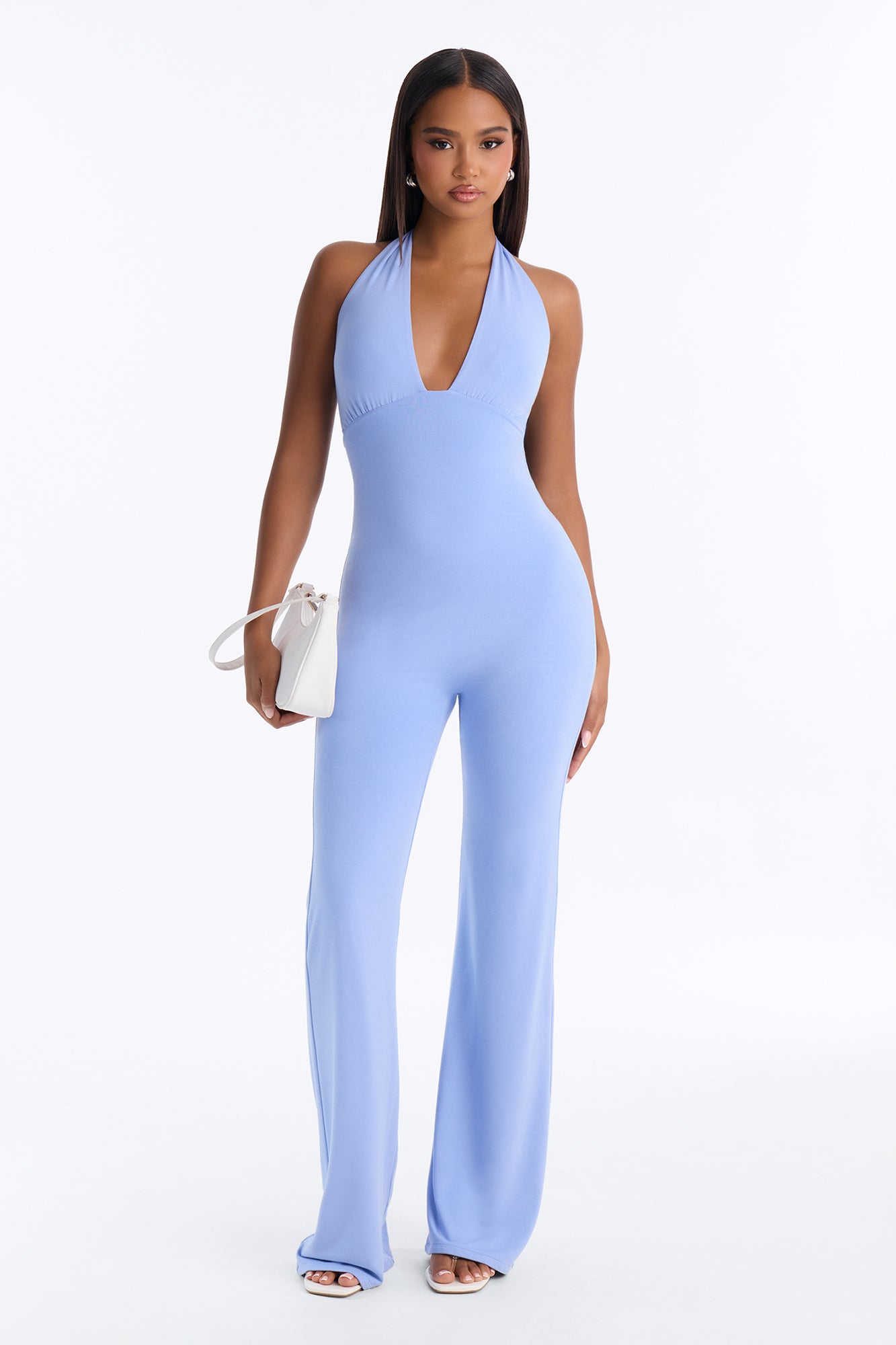 Carly Premium Modal Jumpsuit - SkyBlue
