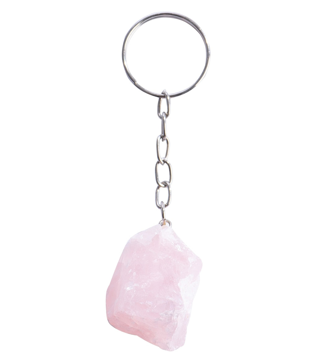 GeoCentral Rose Quartz Rough Key Chain