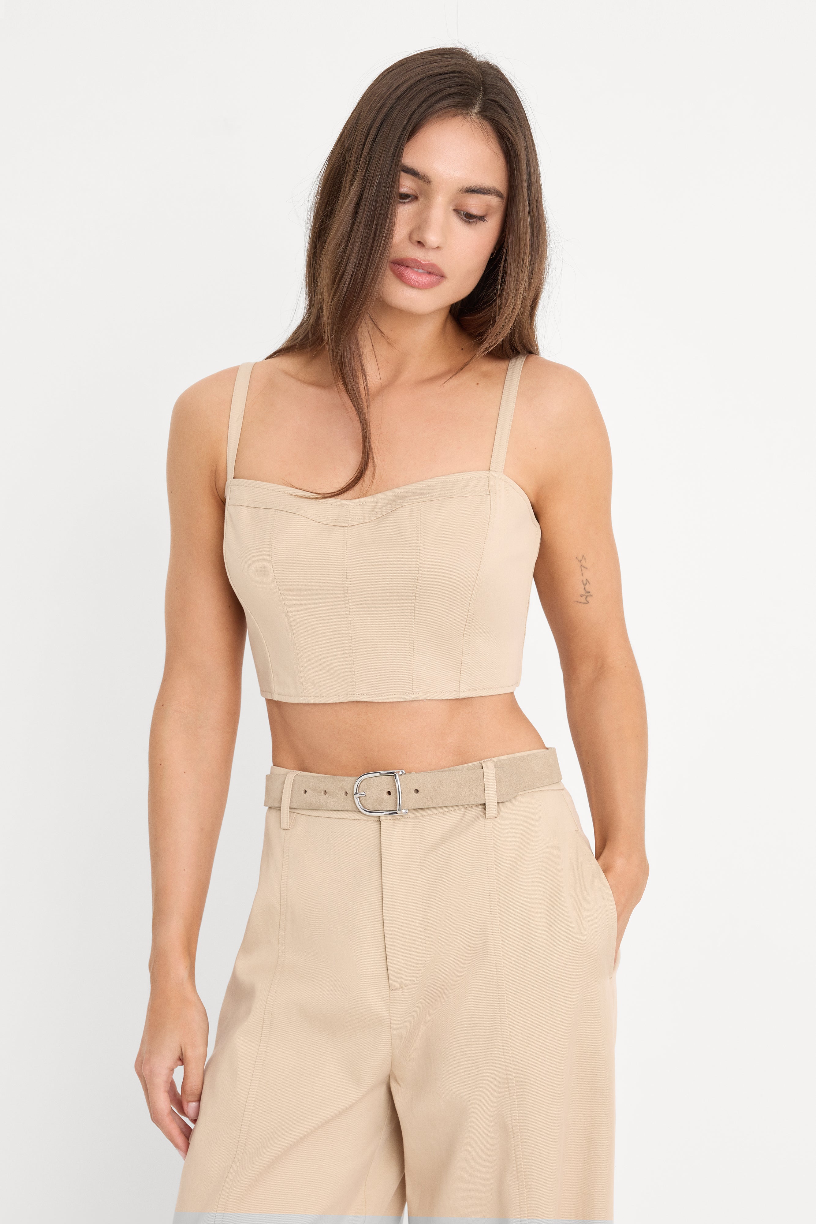 THE BUSTIER TOP | LIGHT TAUPE