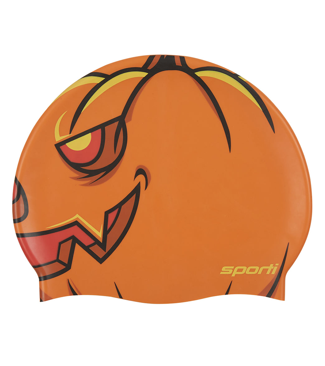 Sporti Pumpkin Head Silicone Swim Cap Jr.