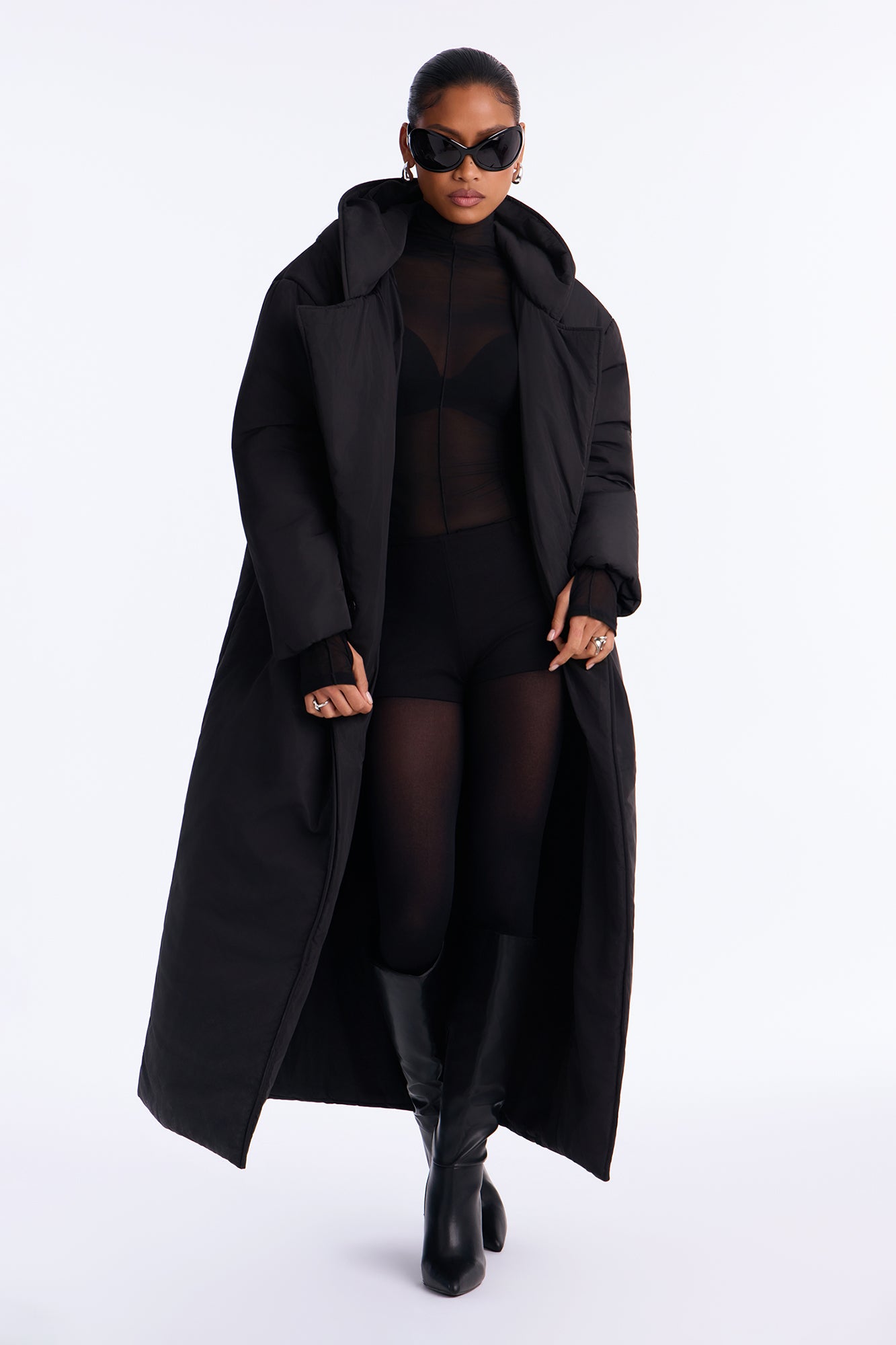 Lilith Maxi Puffer Coat - Black