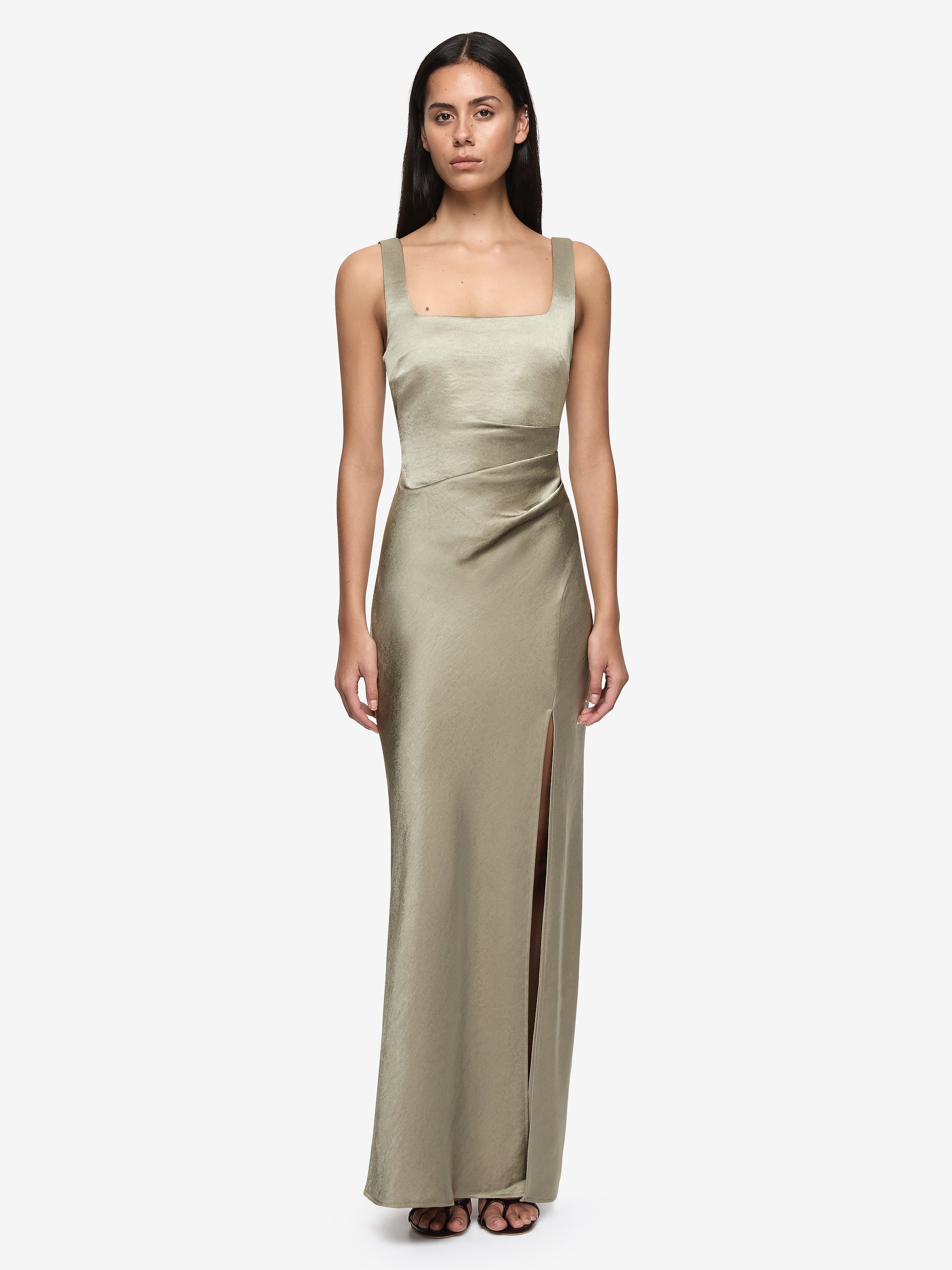 THE DREAMER SQUARE NECK DRESS - SAGE
