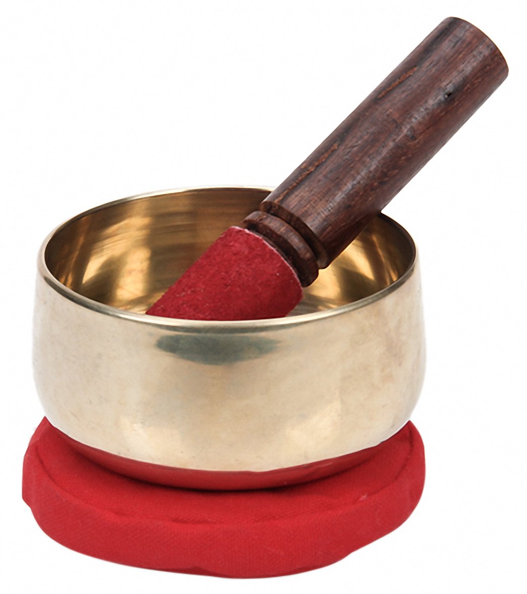 Sacred Space Golden Cast Tibetan Singing Bowl 4"