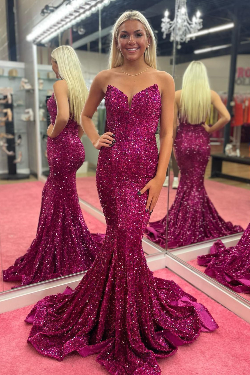 Prom Dress in Fuchsia for Your Sweetheart