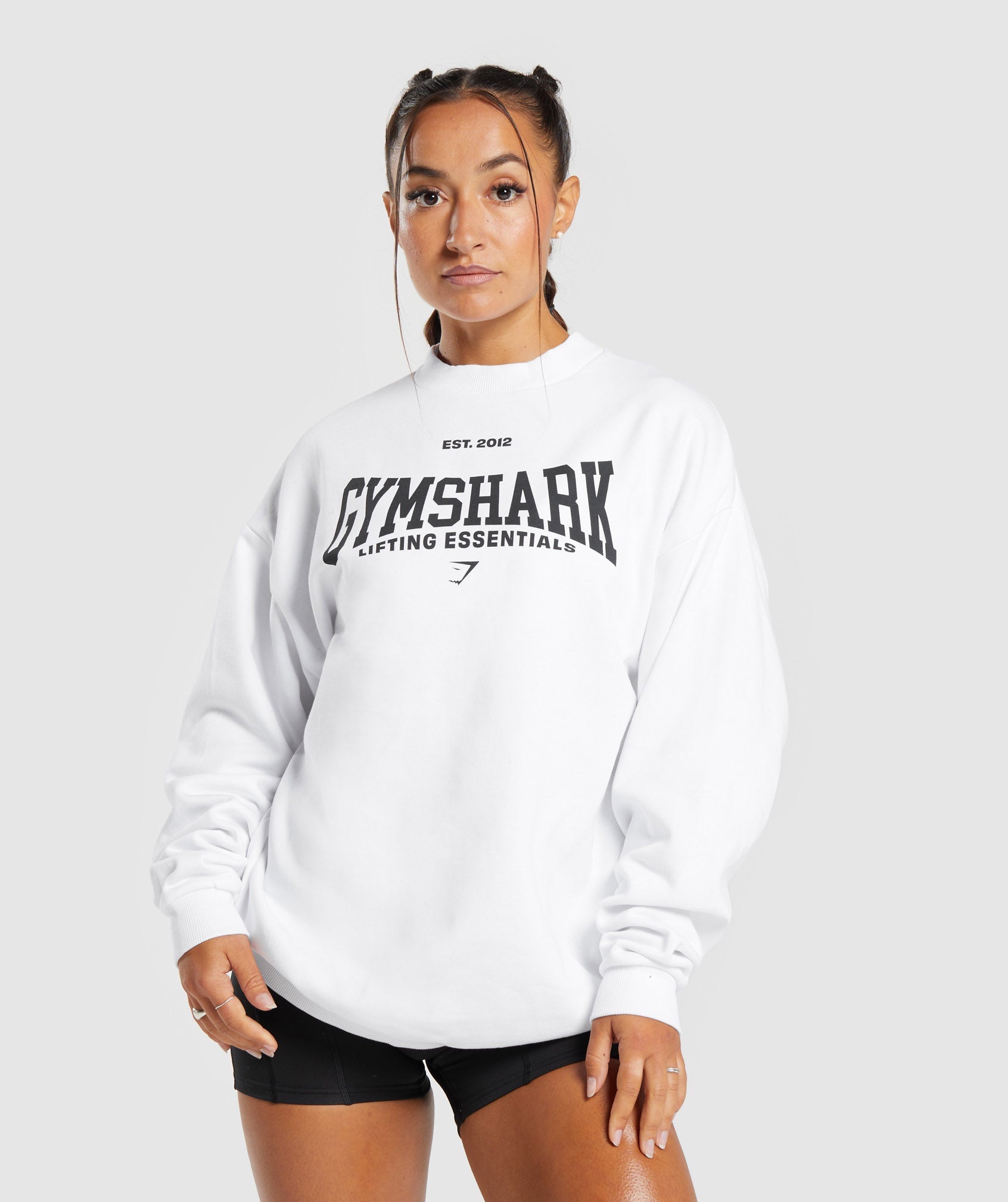 Gymshark Lifting Essentials Oversized Sweatshirt - White