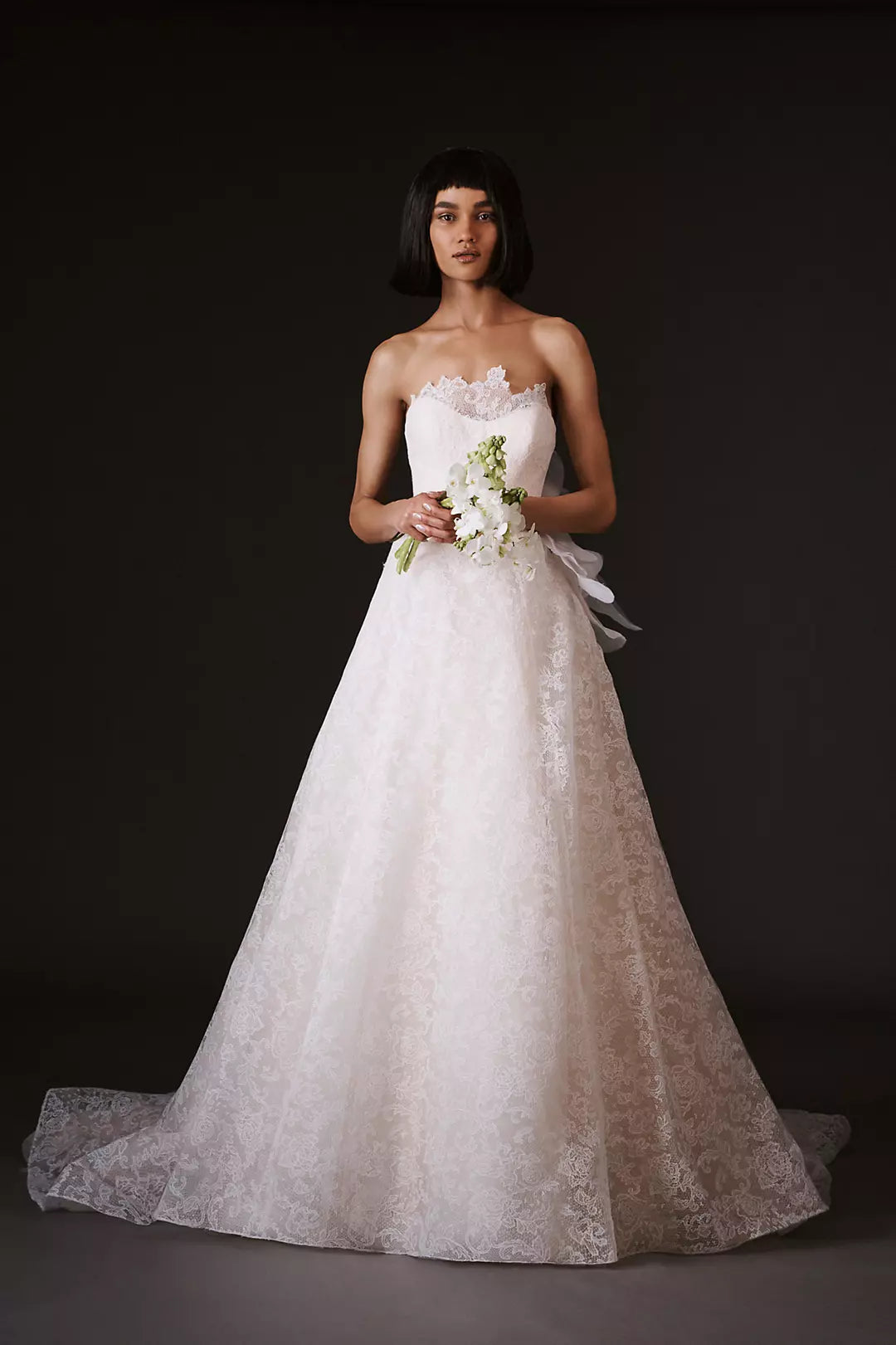 Reya Matte Satin Strapless Ball Gown Wedding Dress