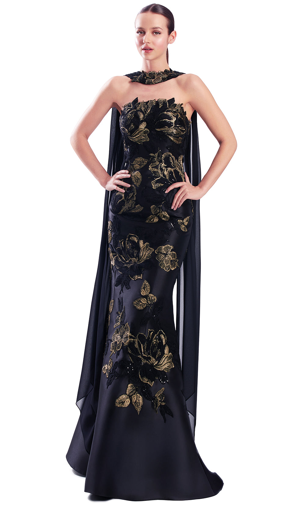 Alexander by Daymor 3332F26 - Embroidered Floral Mermaid Evening Gown