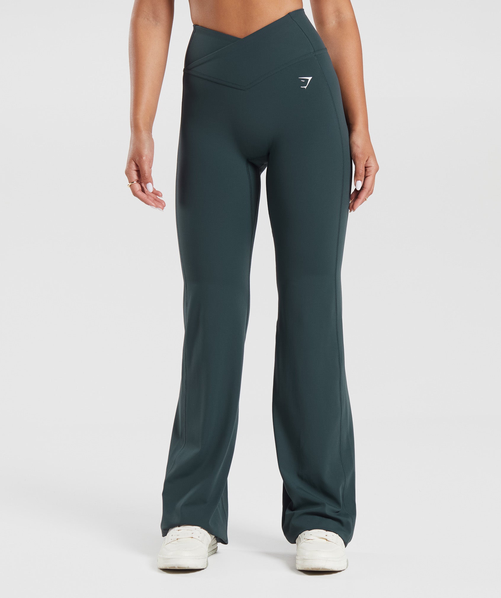 Gymshark Crossover Flared Tall Leggings - Darkest Teal