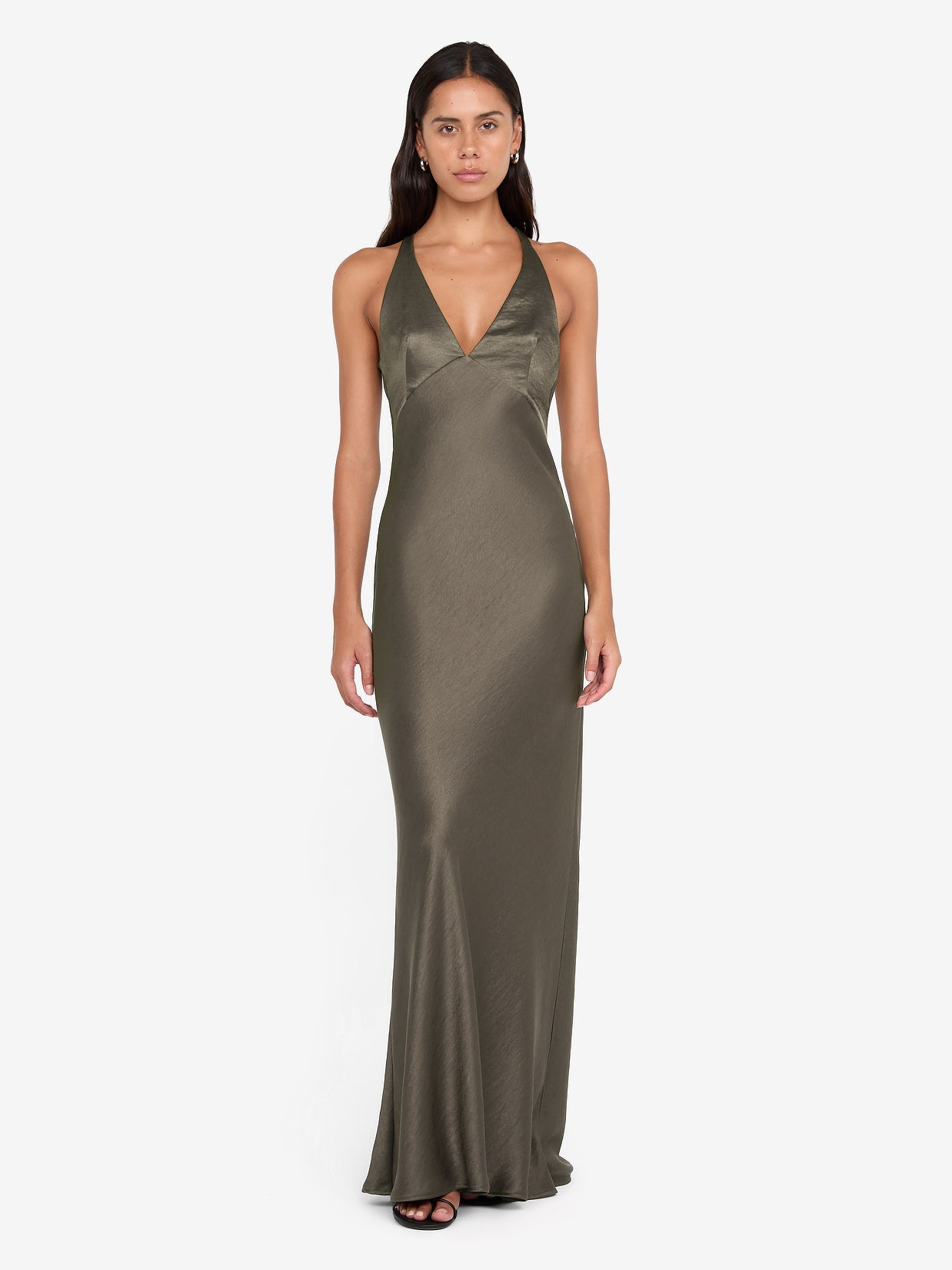 THE DREAMER V NECK DRESS - DK WILLOW