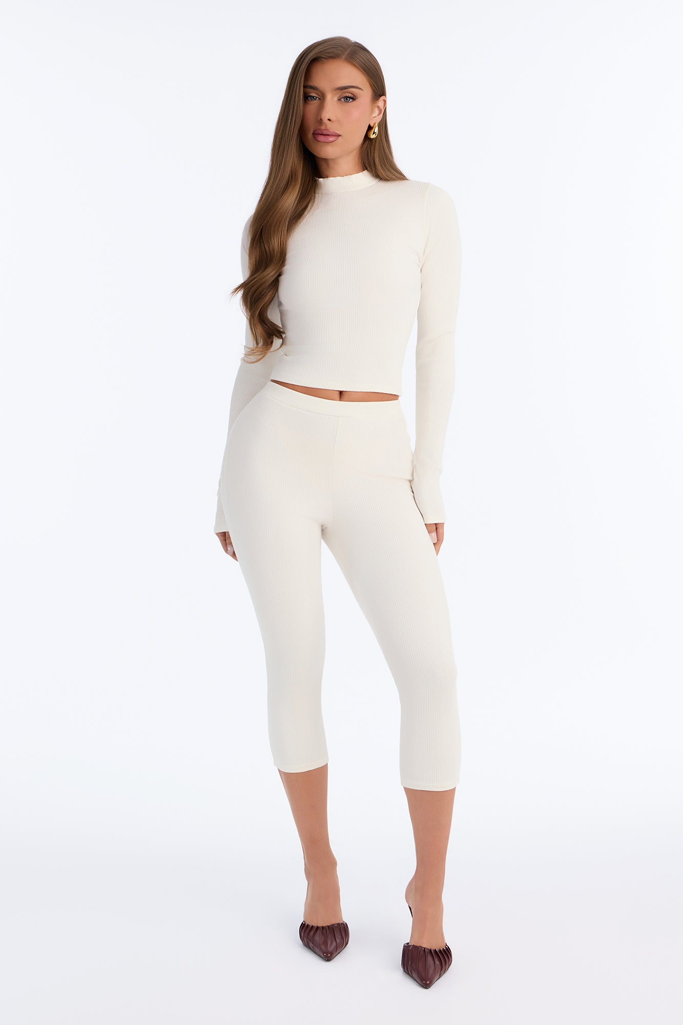 Rayanne Snatched Capri Set - Off White