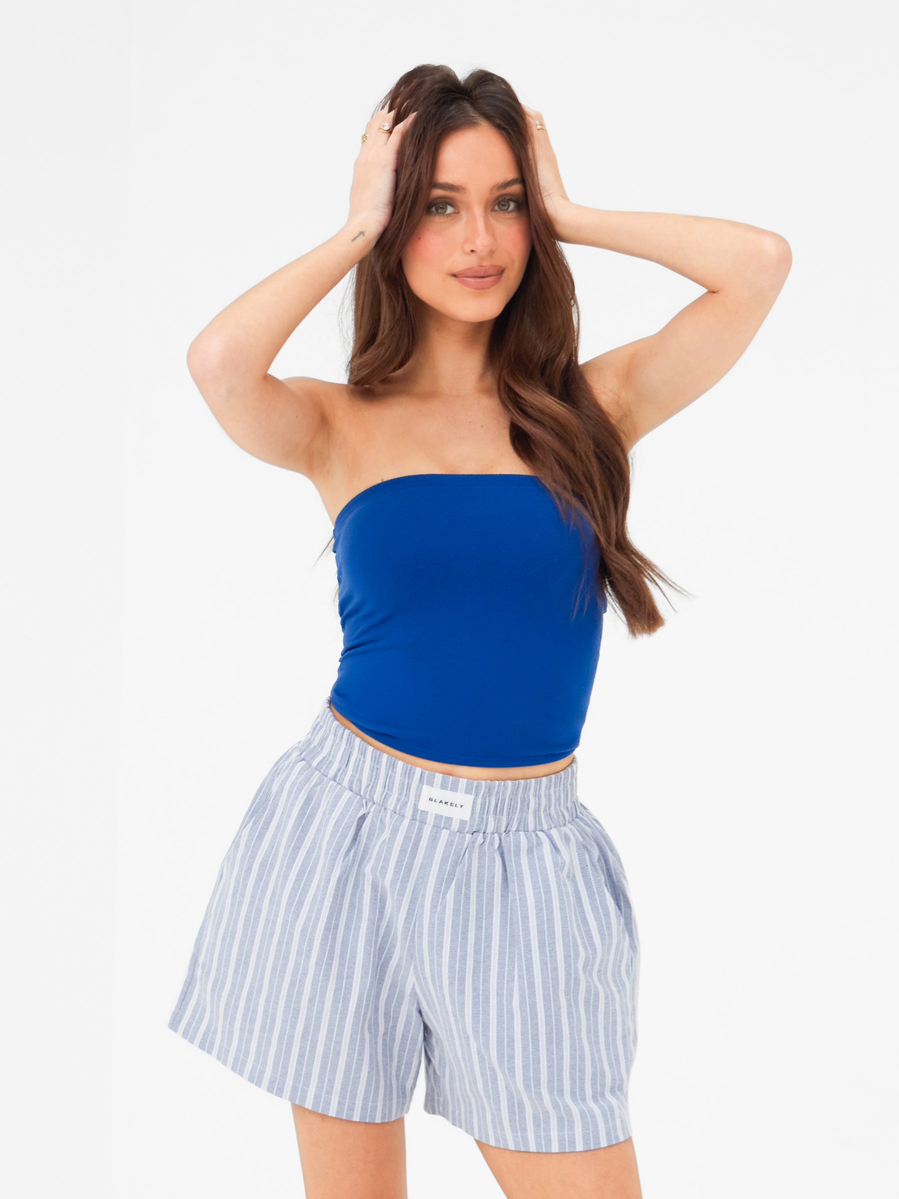 Lucia Bandeau Top - Dark Cobalt