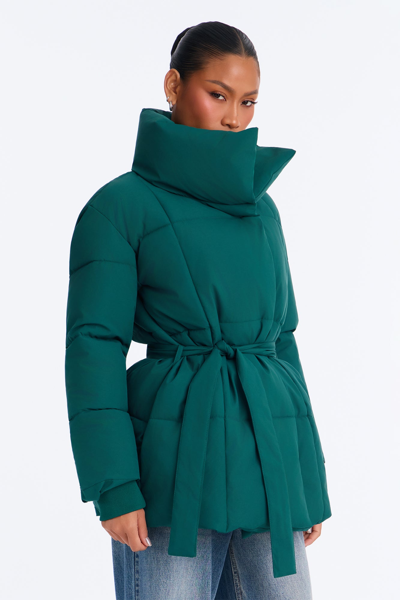 Mellow Mood Puffer Jacket - Hunter