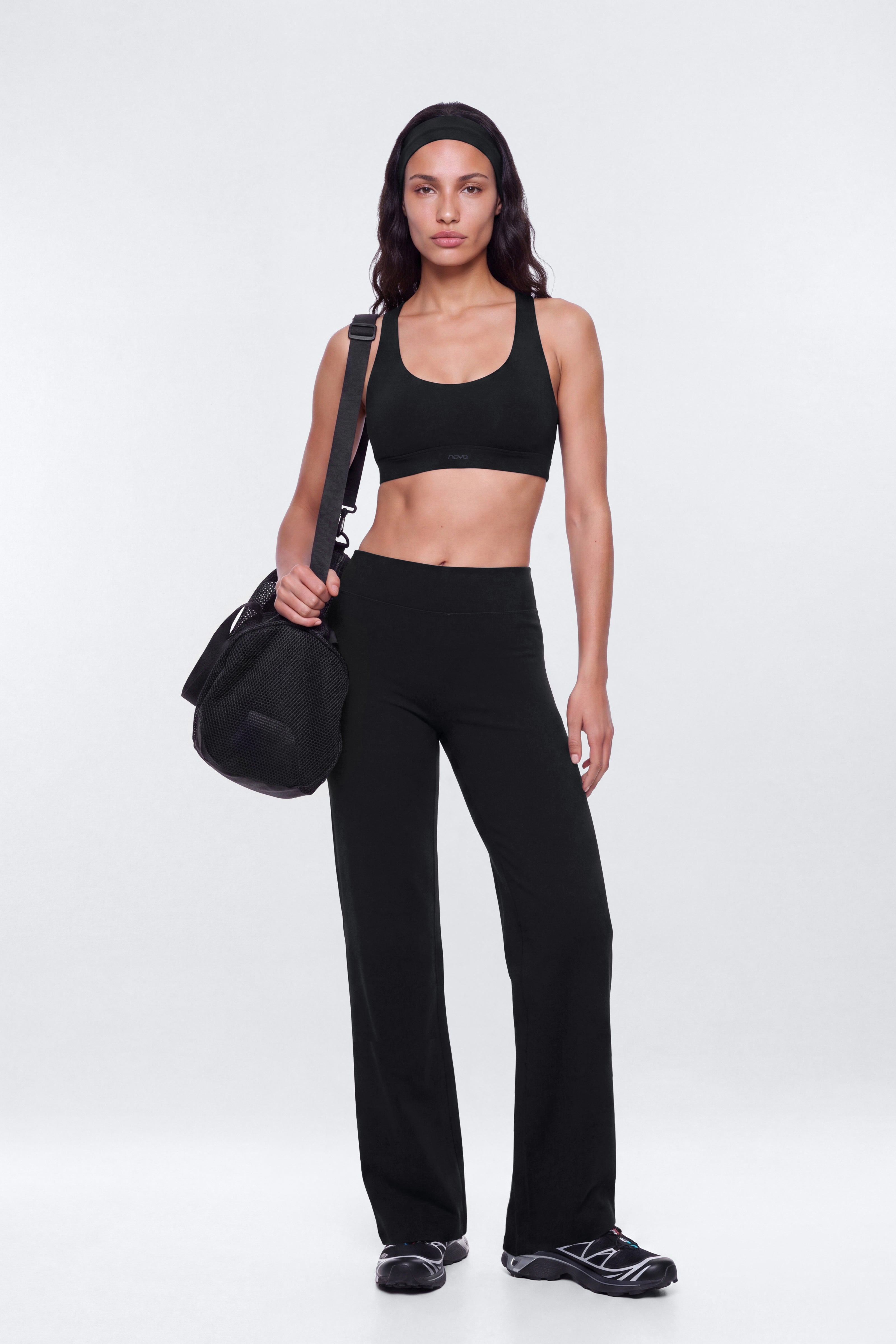 CloudForm™ Studio Low Rise Straight Leg Pants - Black