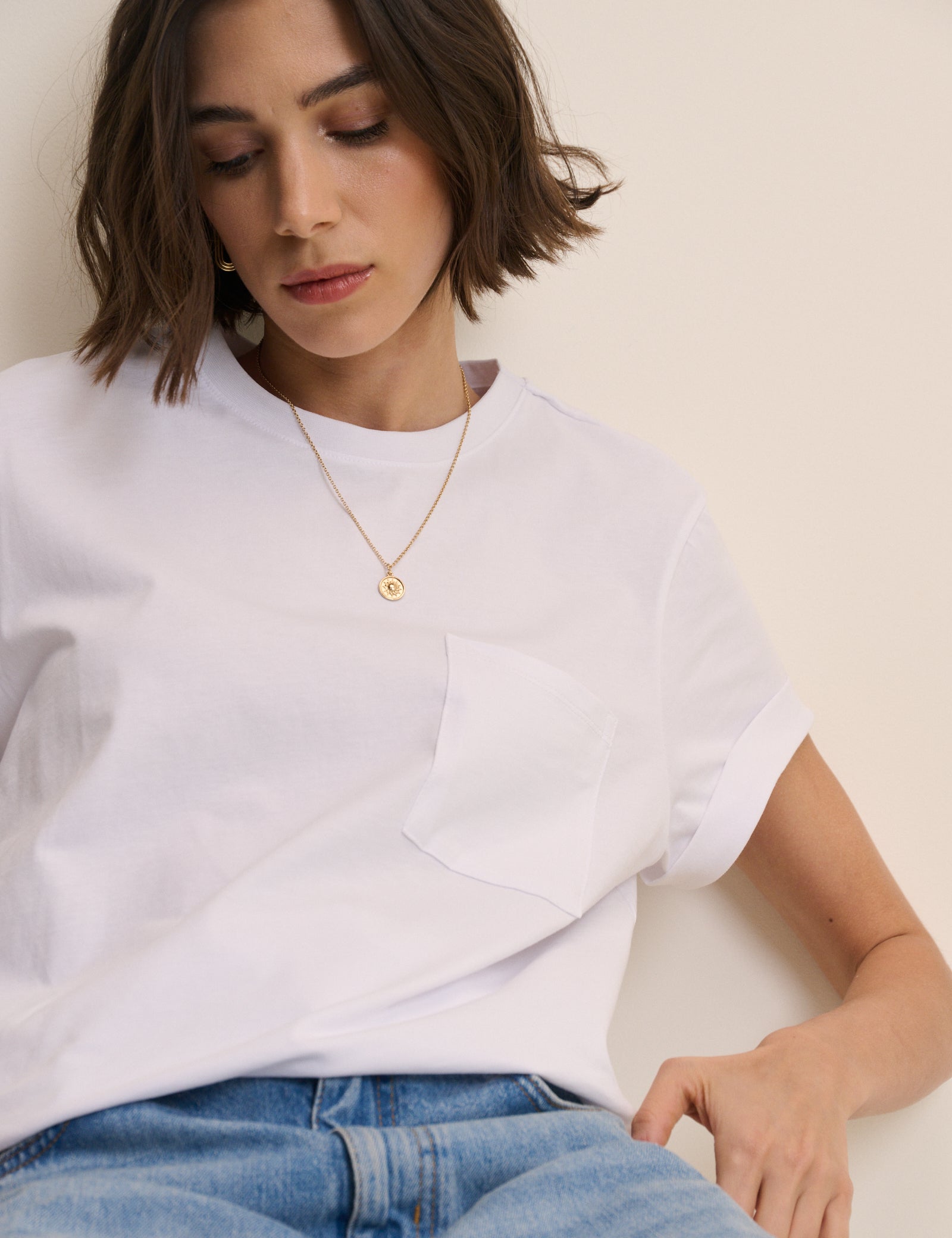 White Pocket Front T-Shirt