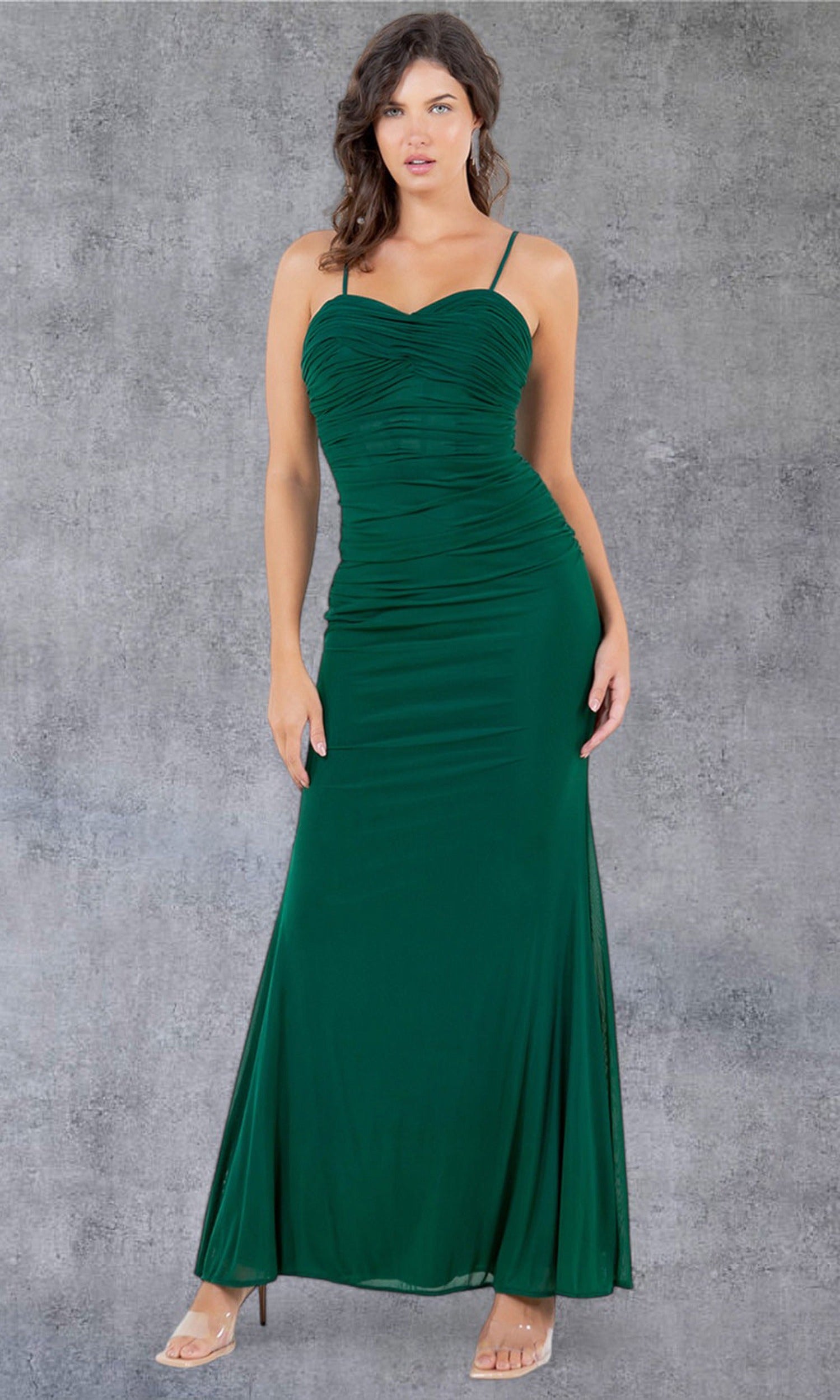 Cinderella Couture 8242J - Ruched Bodice Spaghetti Strap Gown