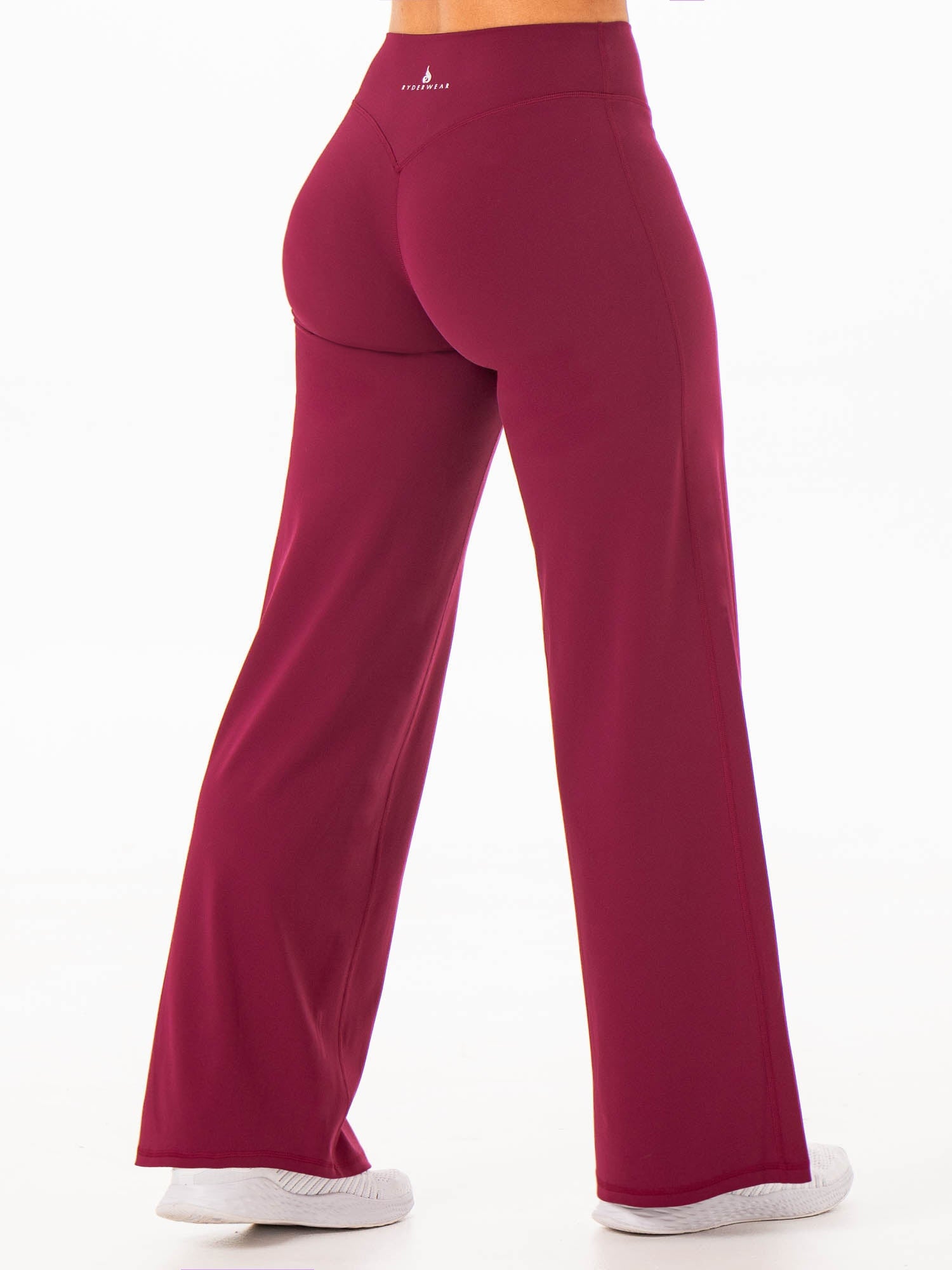 NKD Wide Leg Leggings - Wine