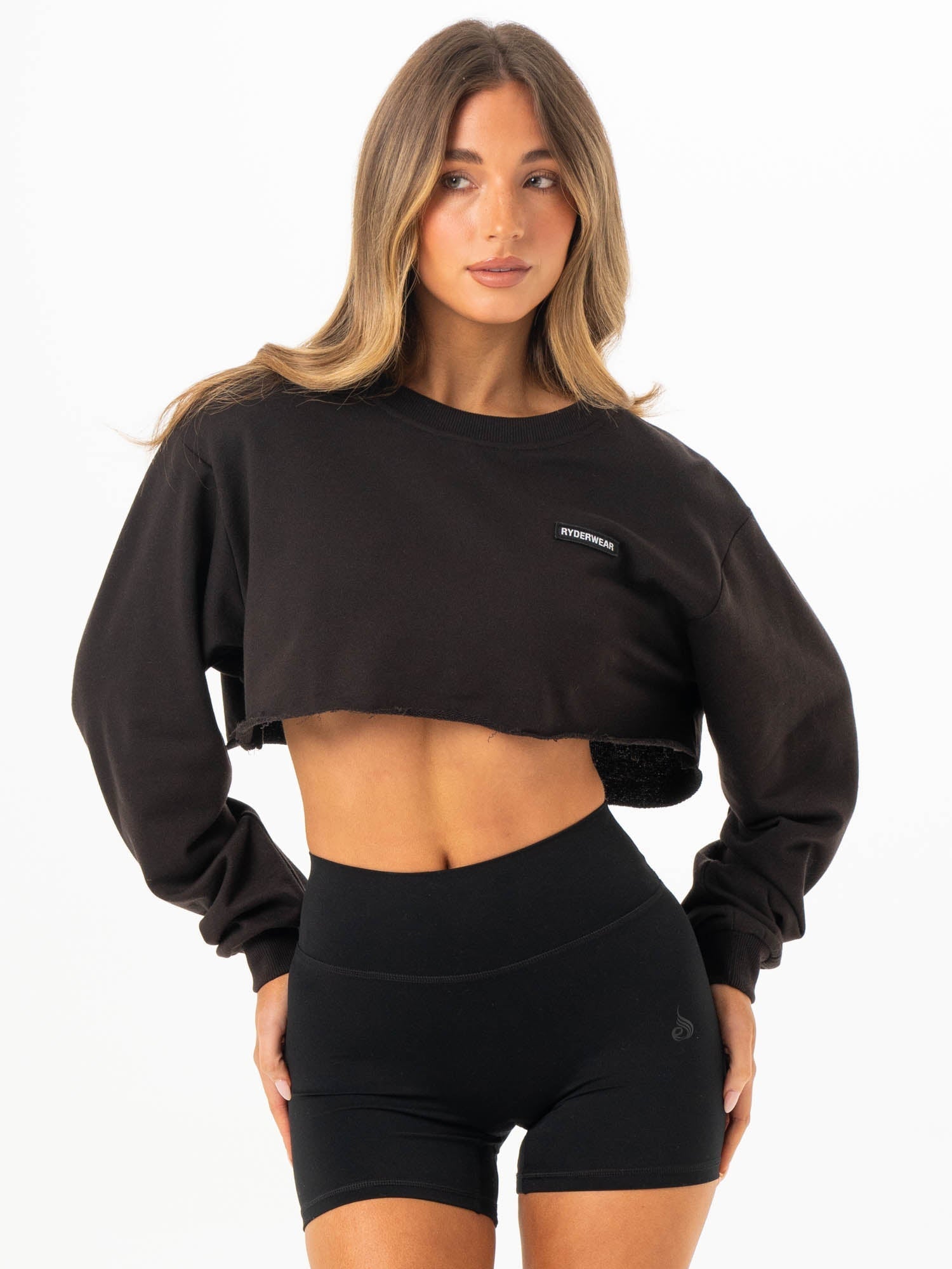 Cropped Sweater - Washed Black