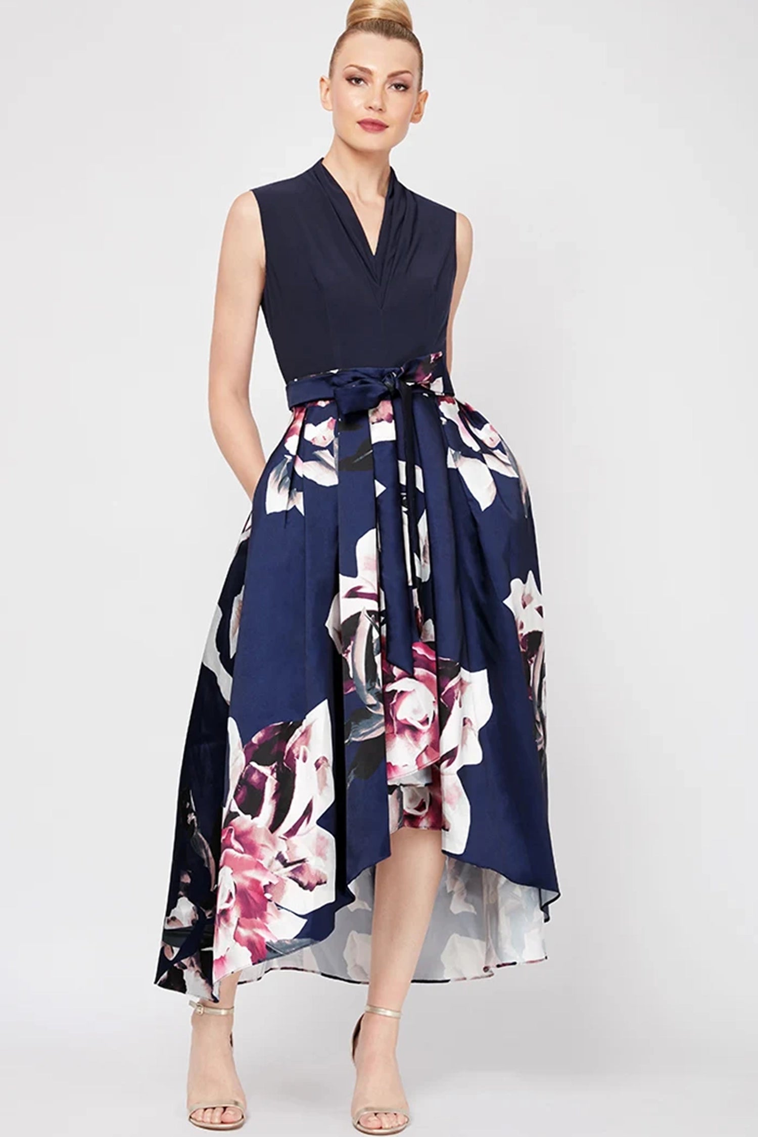 S.L. Fashions Dresses (SLNY) 9159236 Floral High Low Evening Dress