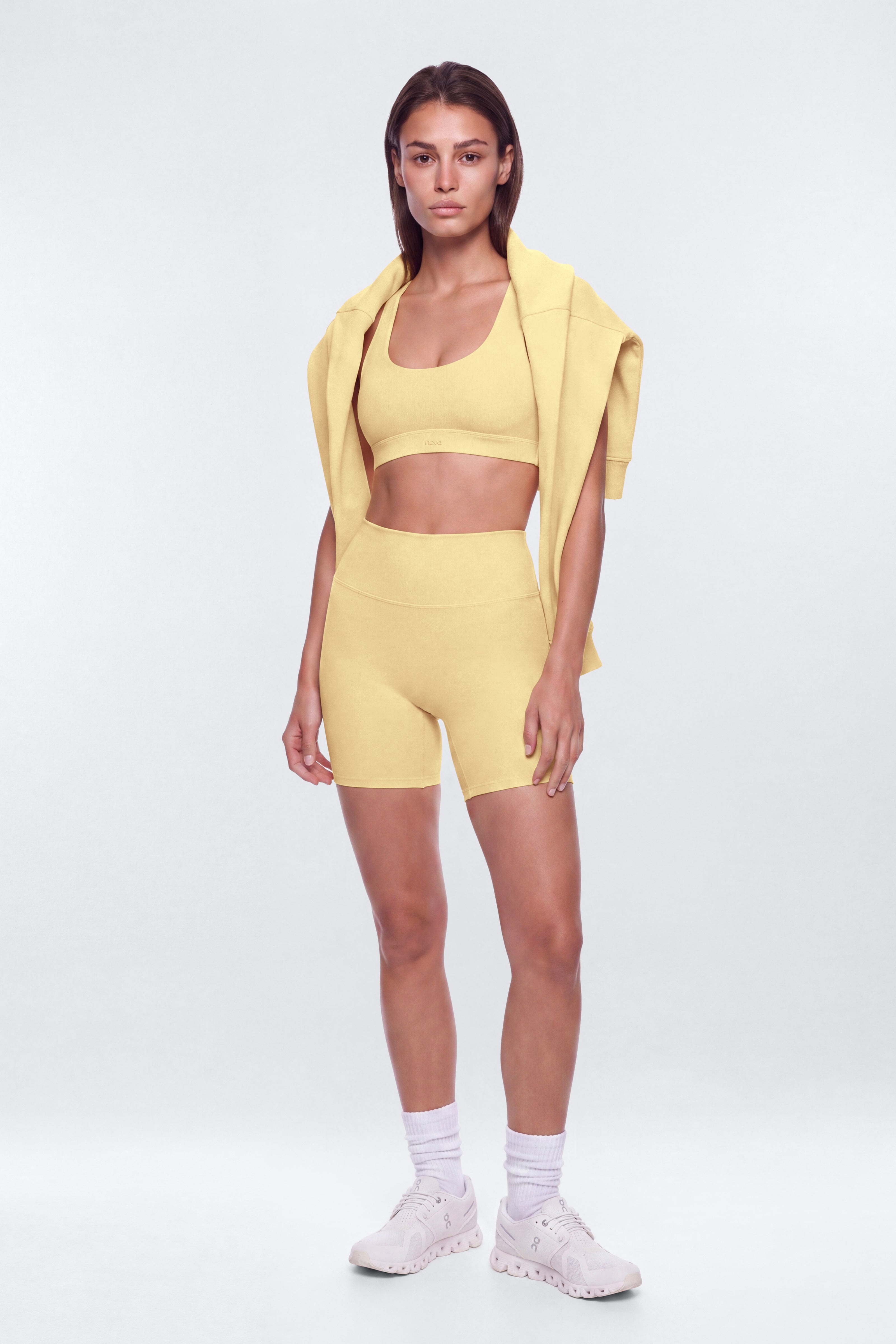 CloudForm™ 5” High Waist Essential Biker Short - Buttermilk