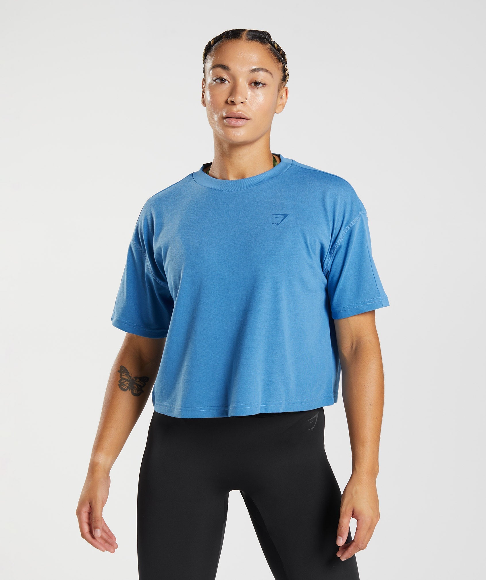 Gymshark GS Power Midi Top - Blue