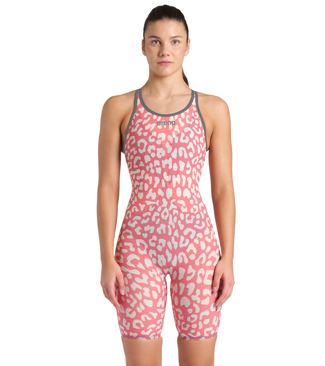 Arena Women's Powerskin Carbon Air2 SL Limited Edition Leopard Closed Back Tech Suit Swimsuit