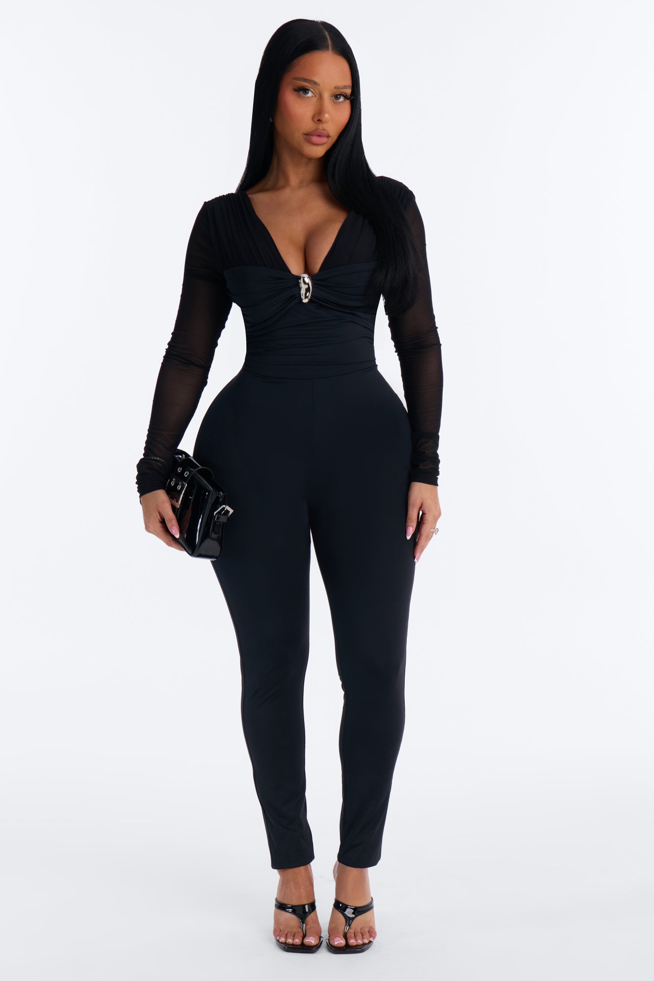Vivica Skinny Leg Jumpsuit - Black