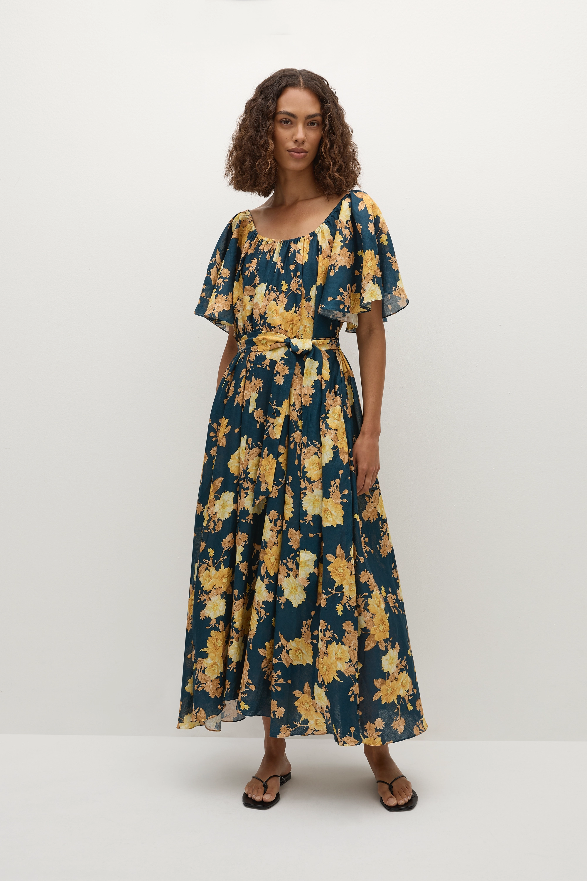 Belen Maxi Dress Nora Floral Navy - Final Sale