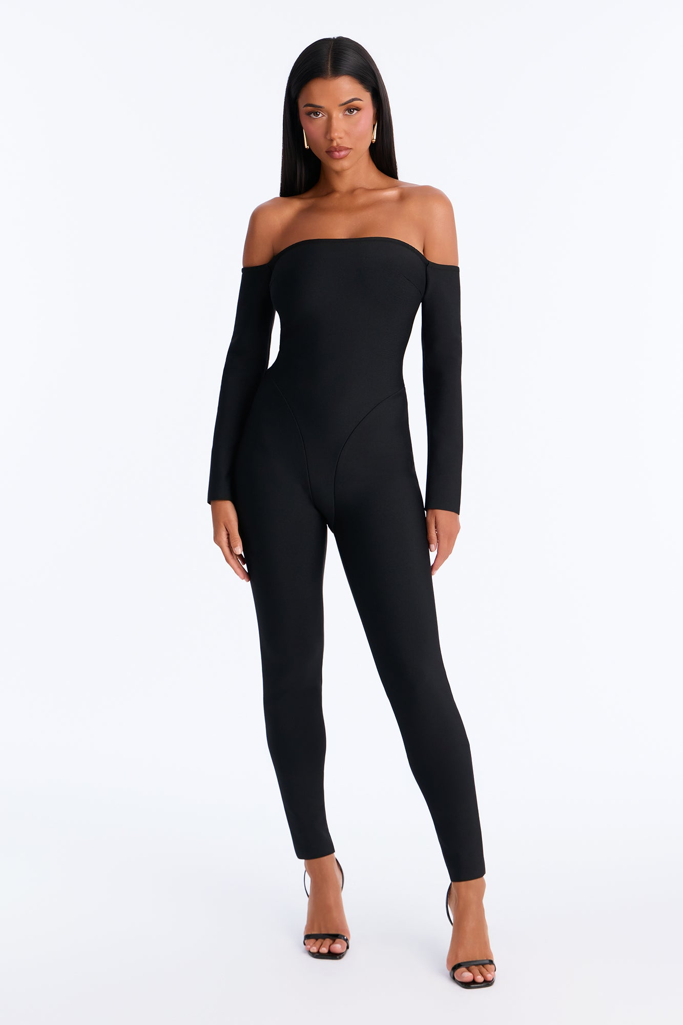 Take Notes Bandage Jumpsuit - Black