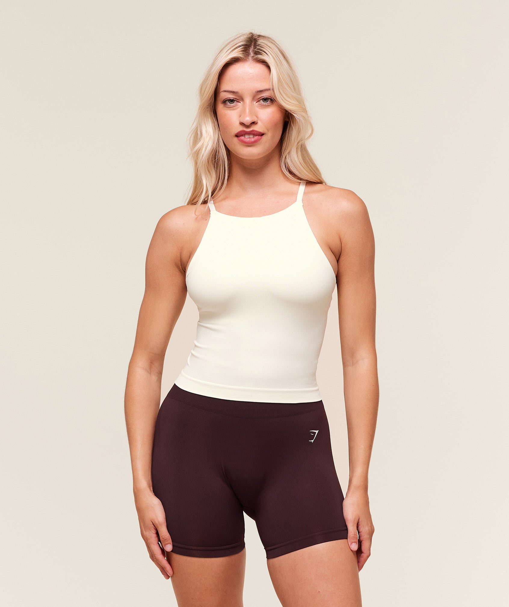 Gymshark Everyday Seamless Tank With Shelf - Soft White