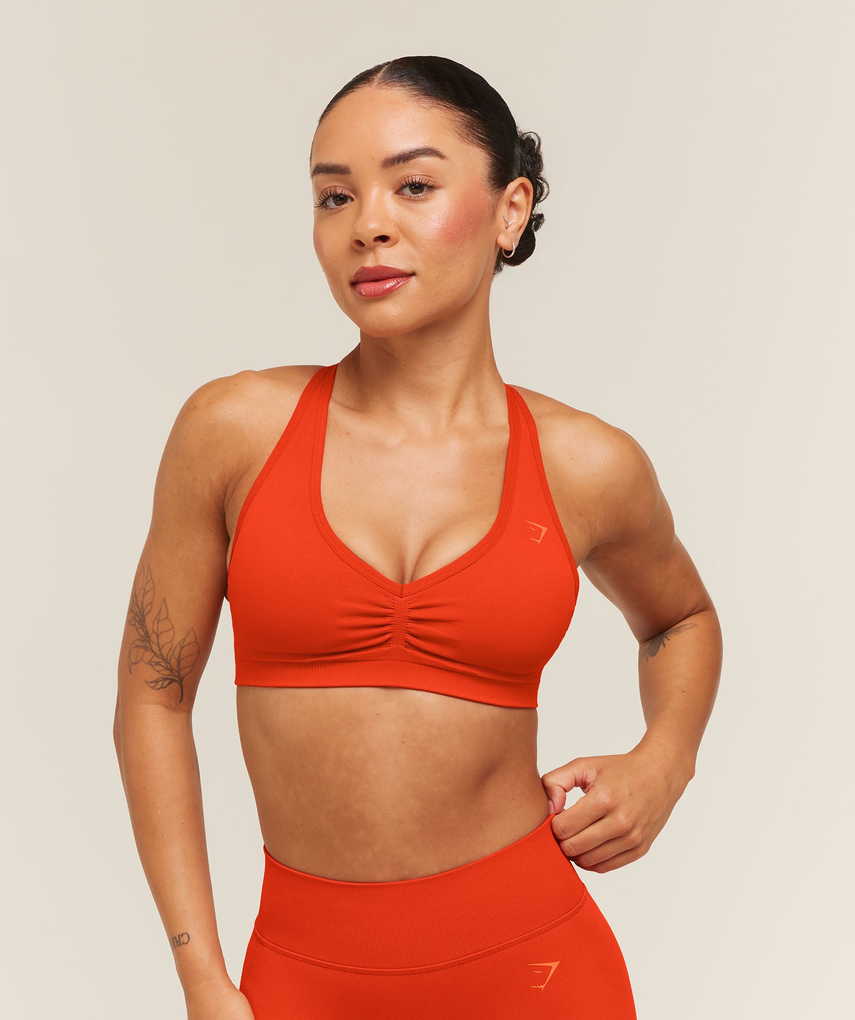 Gymshark Lift Seamless Sports Bra - Bold Orange