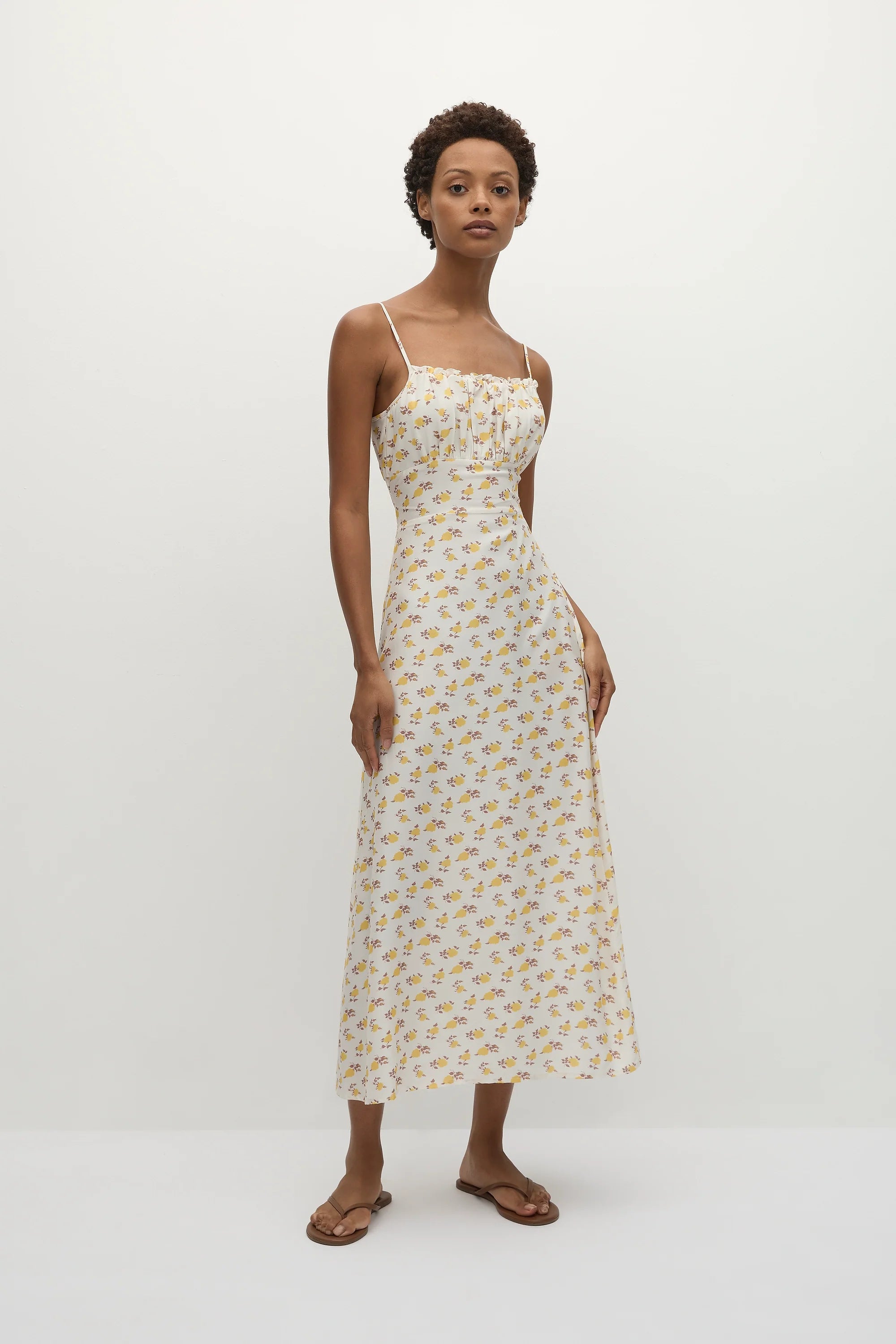Phaedra Midi Dress Hazy Rose Canary - Final Sale