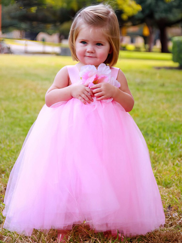 Glamorous Empire Sleeveless Tulle Flower Girl Dresses