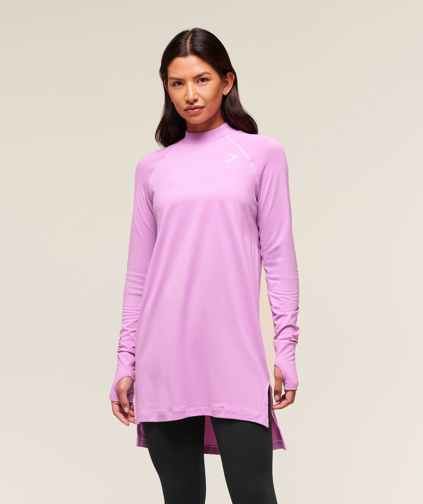 Gymshark Vital Long Line Top - Sour Pink/Marl