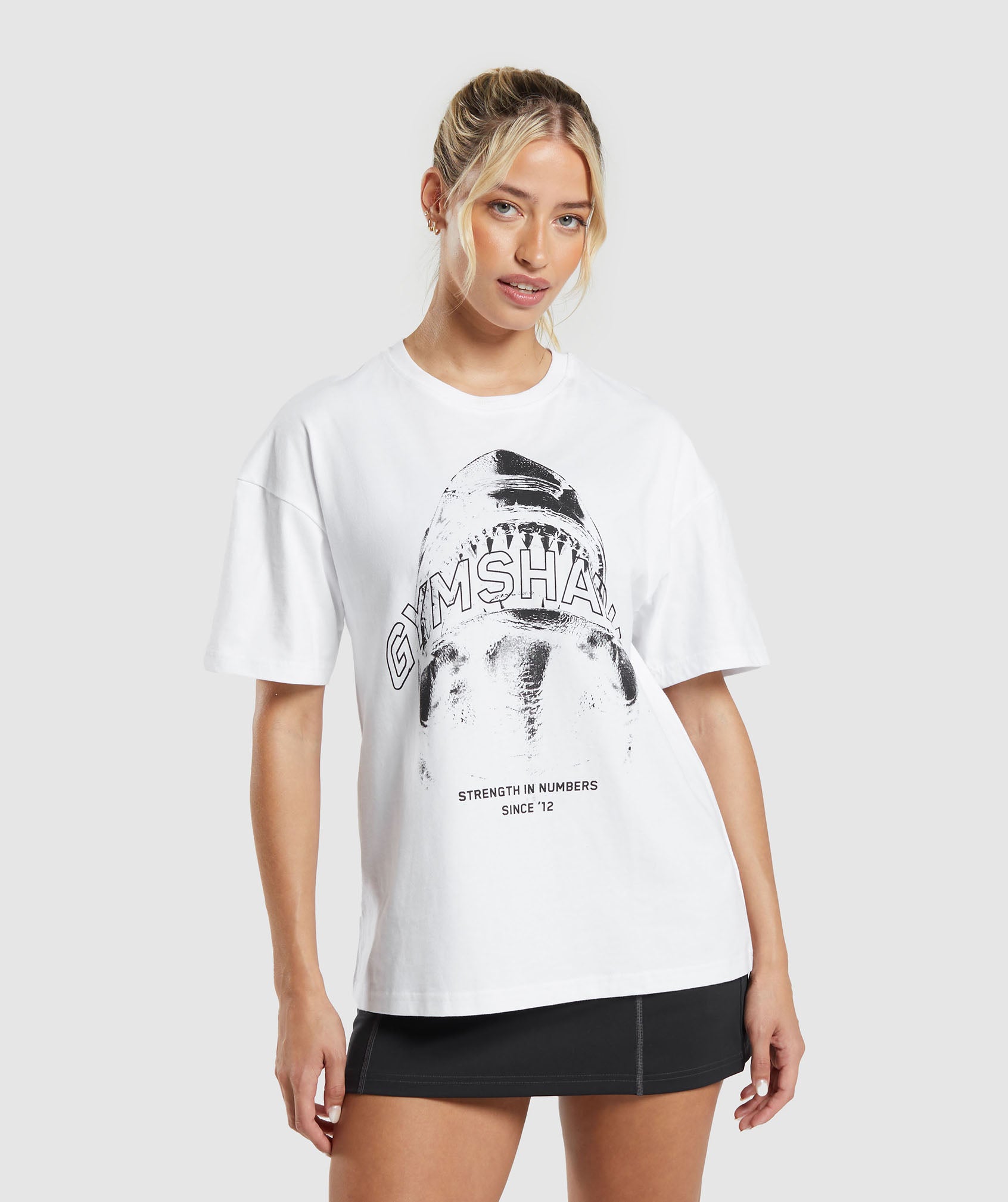 Gymshark Shark Oversized T-Shirt - White