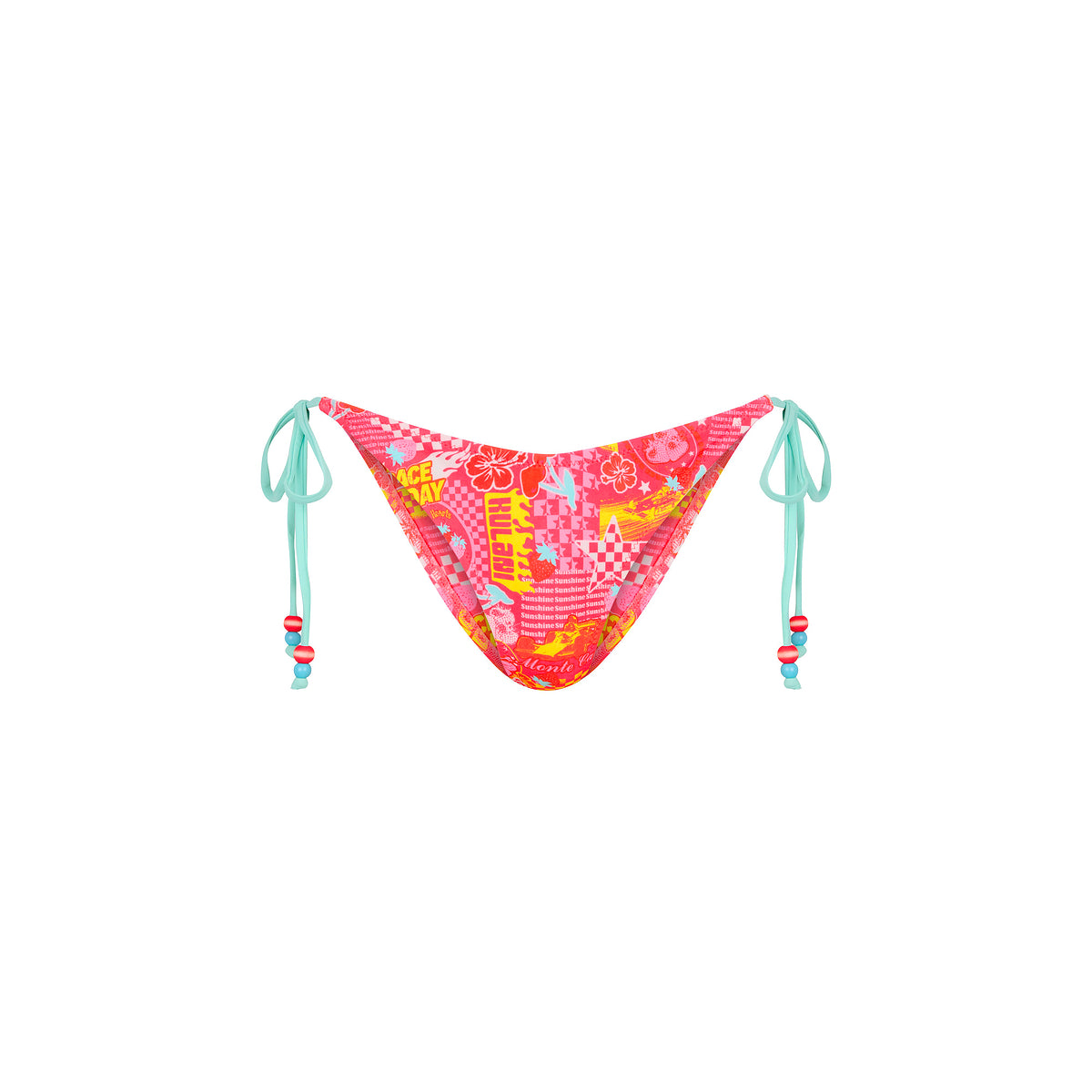 Kulani Kinis Pitstop Paradise Dipped Cheeky Tie Bikini Bottom