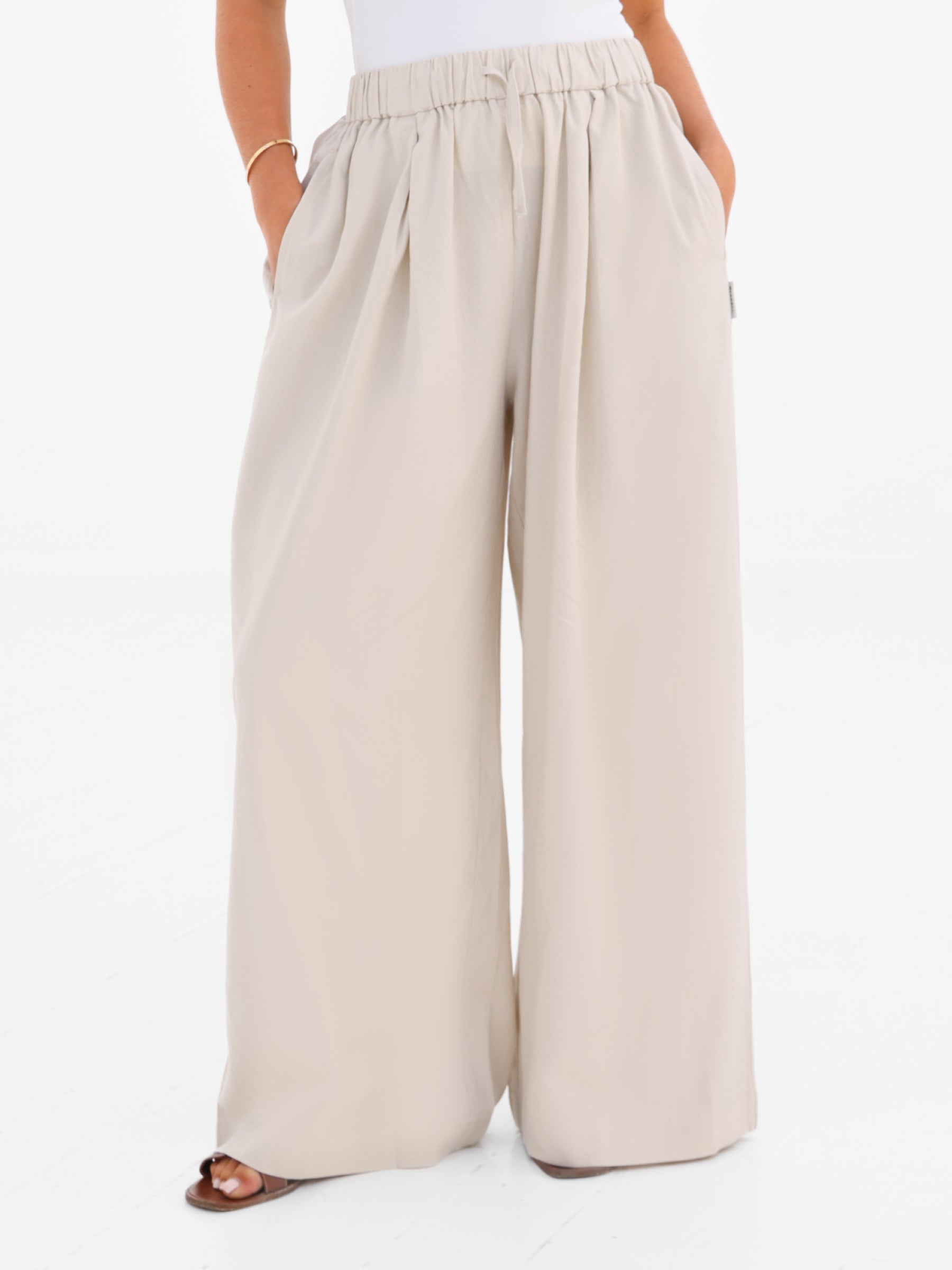 Alessia Linen Trousers - Off White
