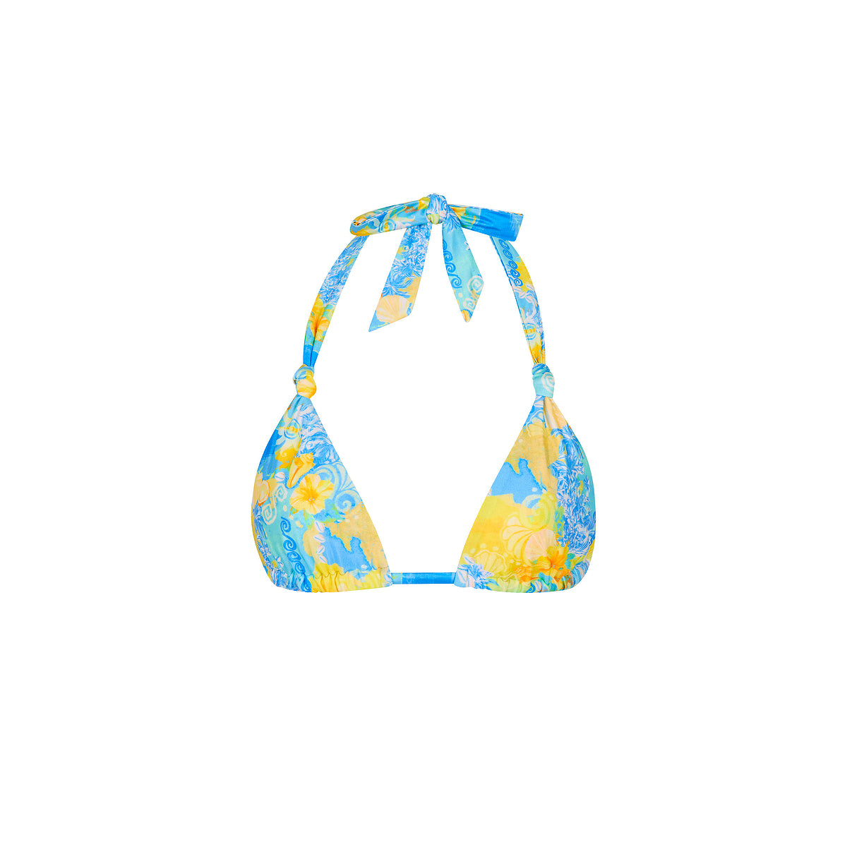 Kulani Kinis Limoncello Lagoon Soft Knot Halter Bikini Top