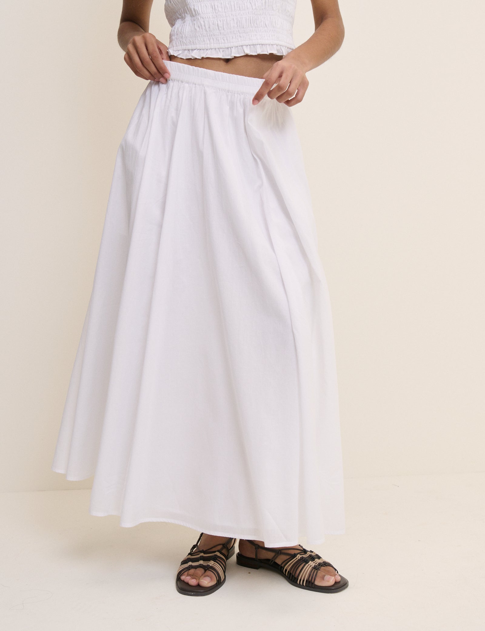 White Crystal Maxi Skirt