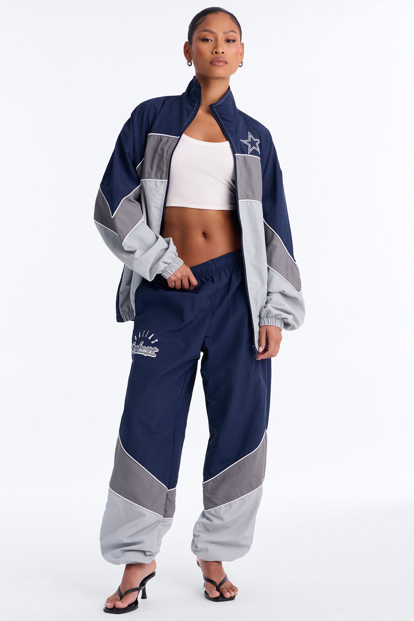 NFL Cowboys Windbreaker Track Pant - Navy