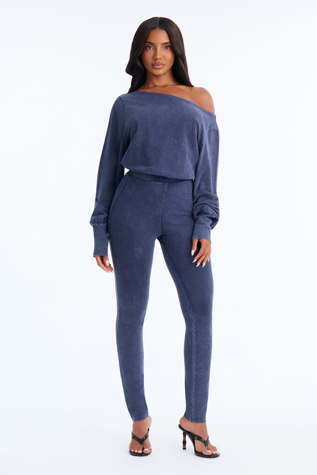 Sunday State Of Mind Washed Jumpsuit - Navy