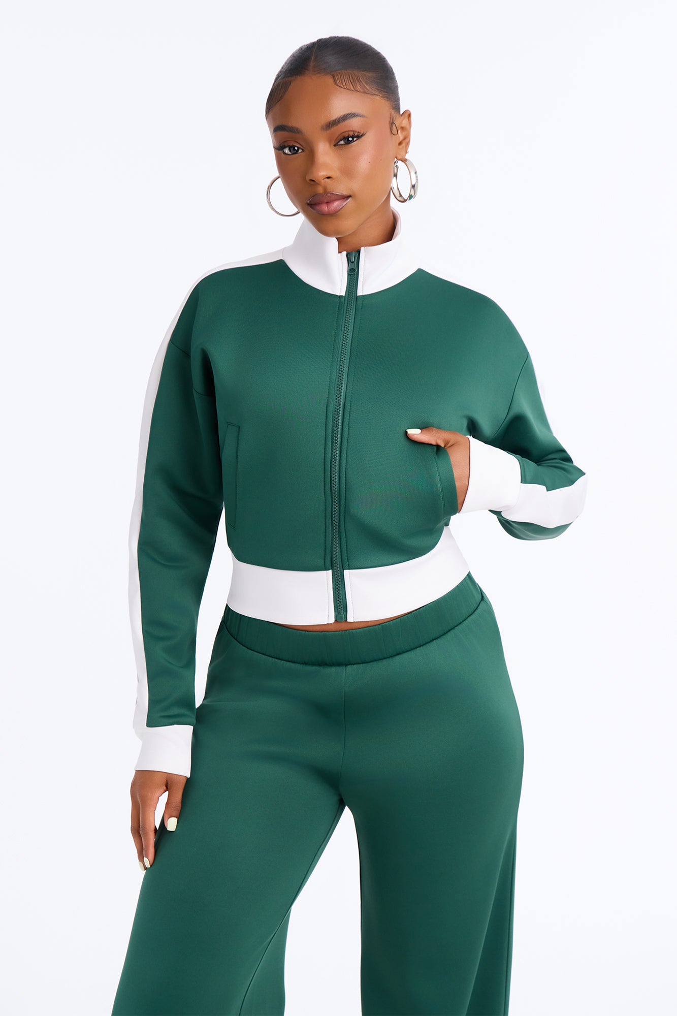 Dream State Scuba Pant Set - Hunter
