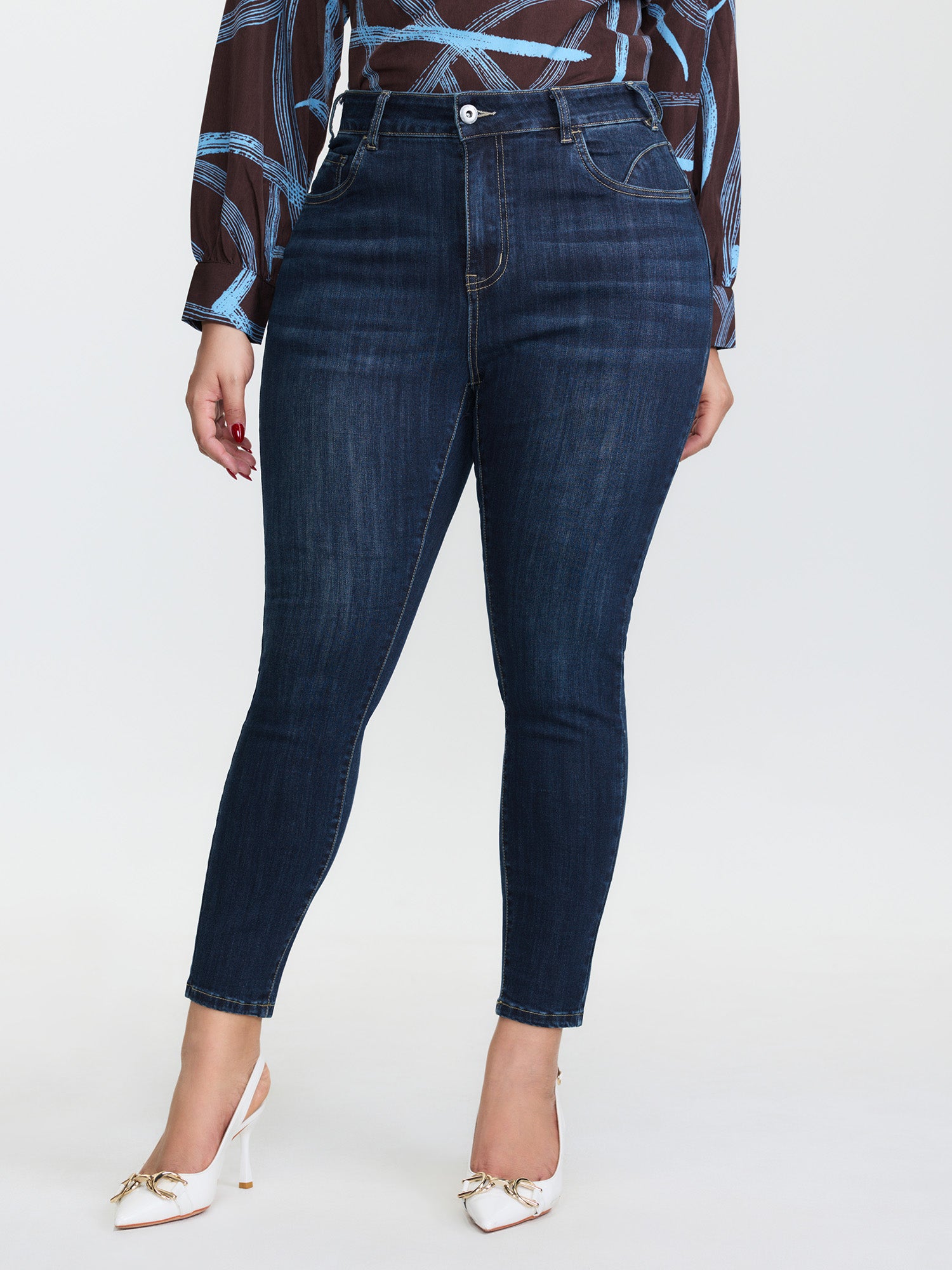 Super Stretchy Skinny-Fit Cropped Jeans