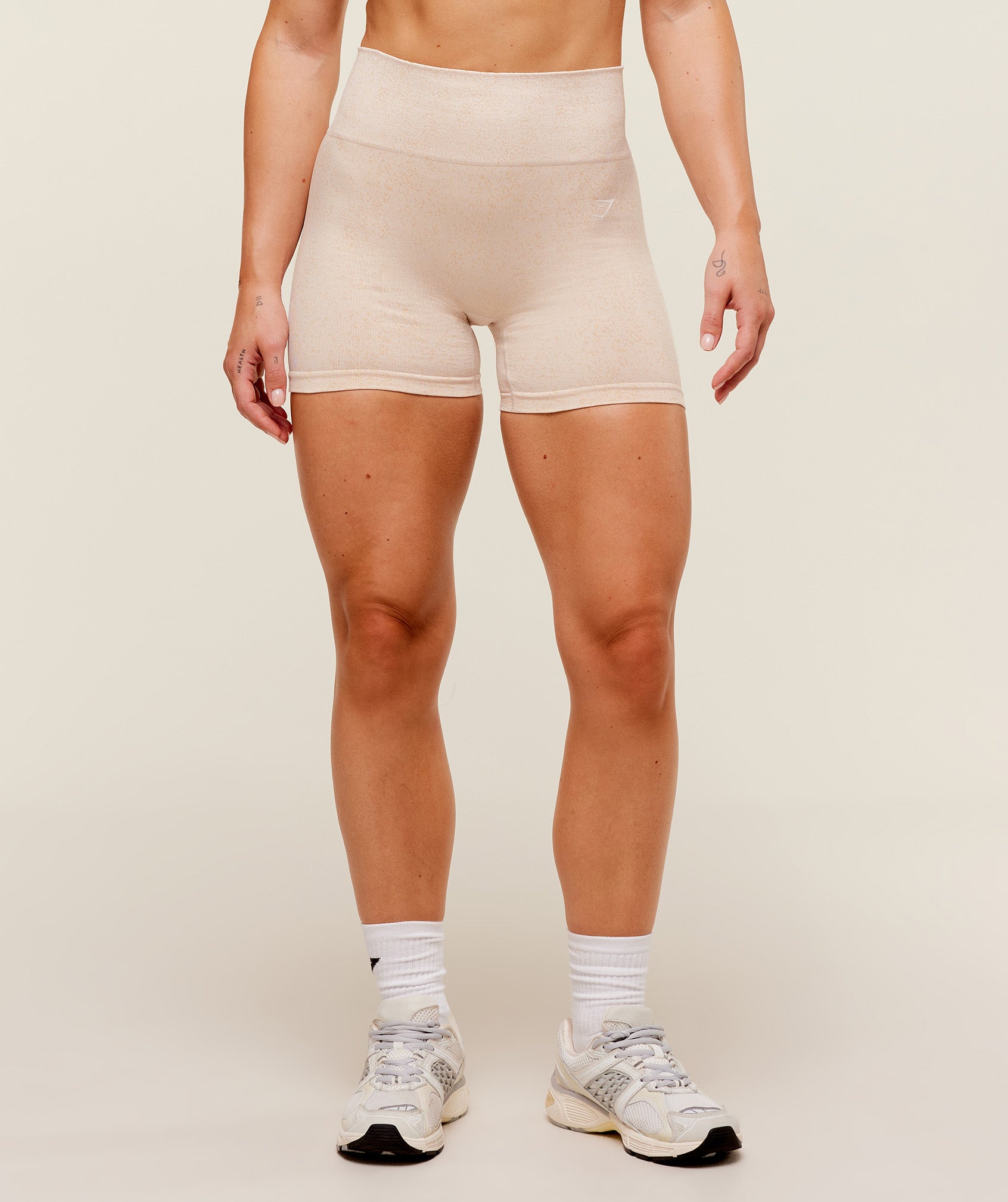 Gymshark Adapt Fleck Seamless Shorts - Coconut White