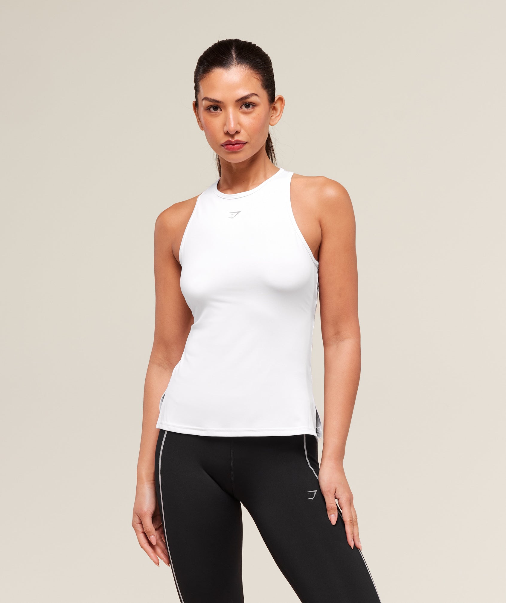 Gymshark Running Back Vent Tank - White