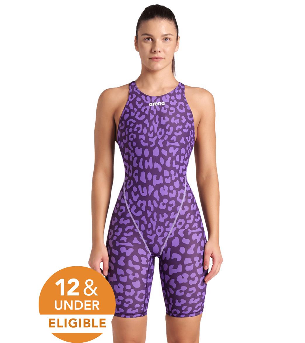 Arena Women's Powerskin ST Next Limited Edition Leopard Open Back Tech Suit Swimsuit