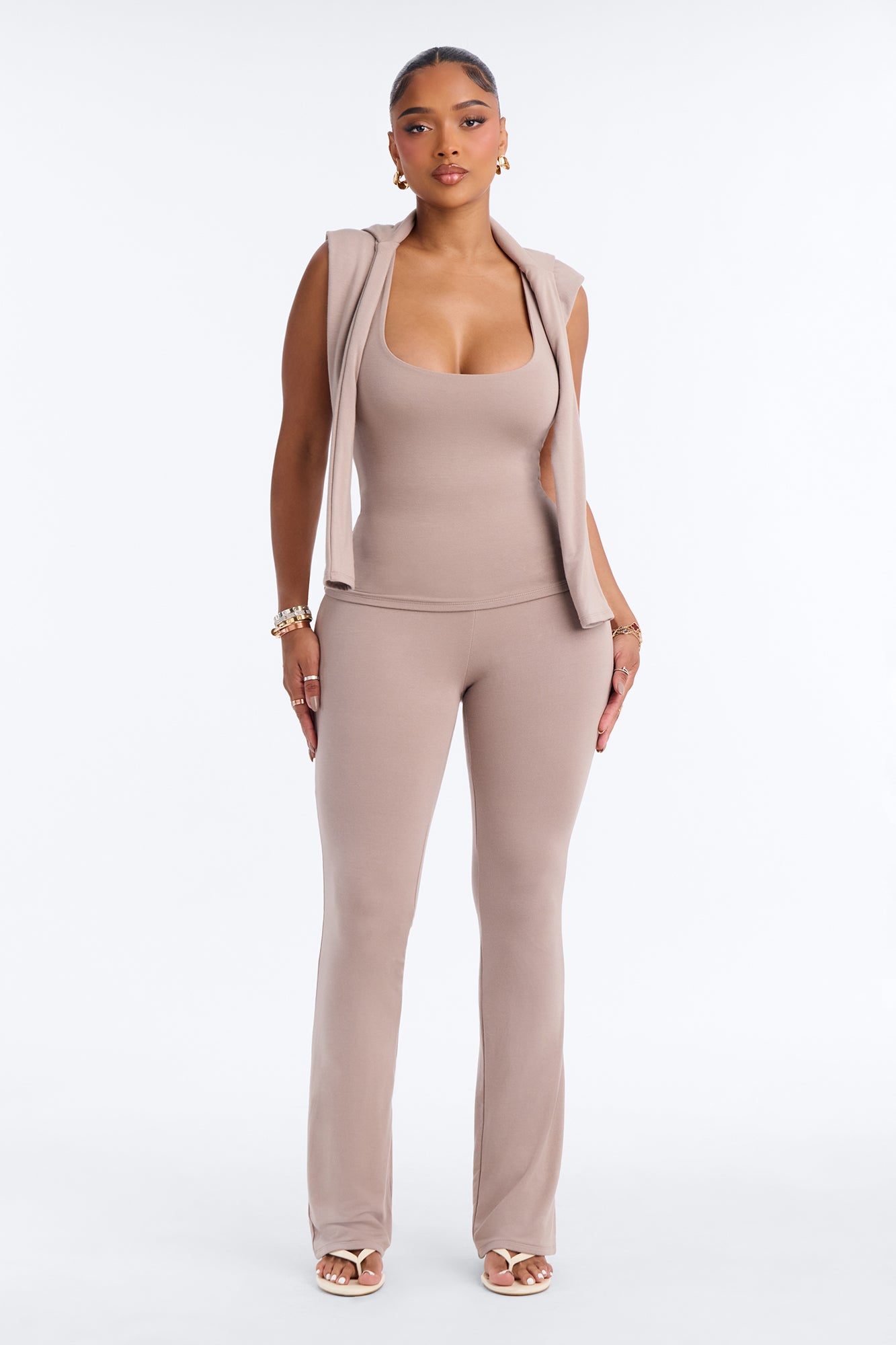 Essential Premium Modal Bootcut Legging - Stone