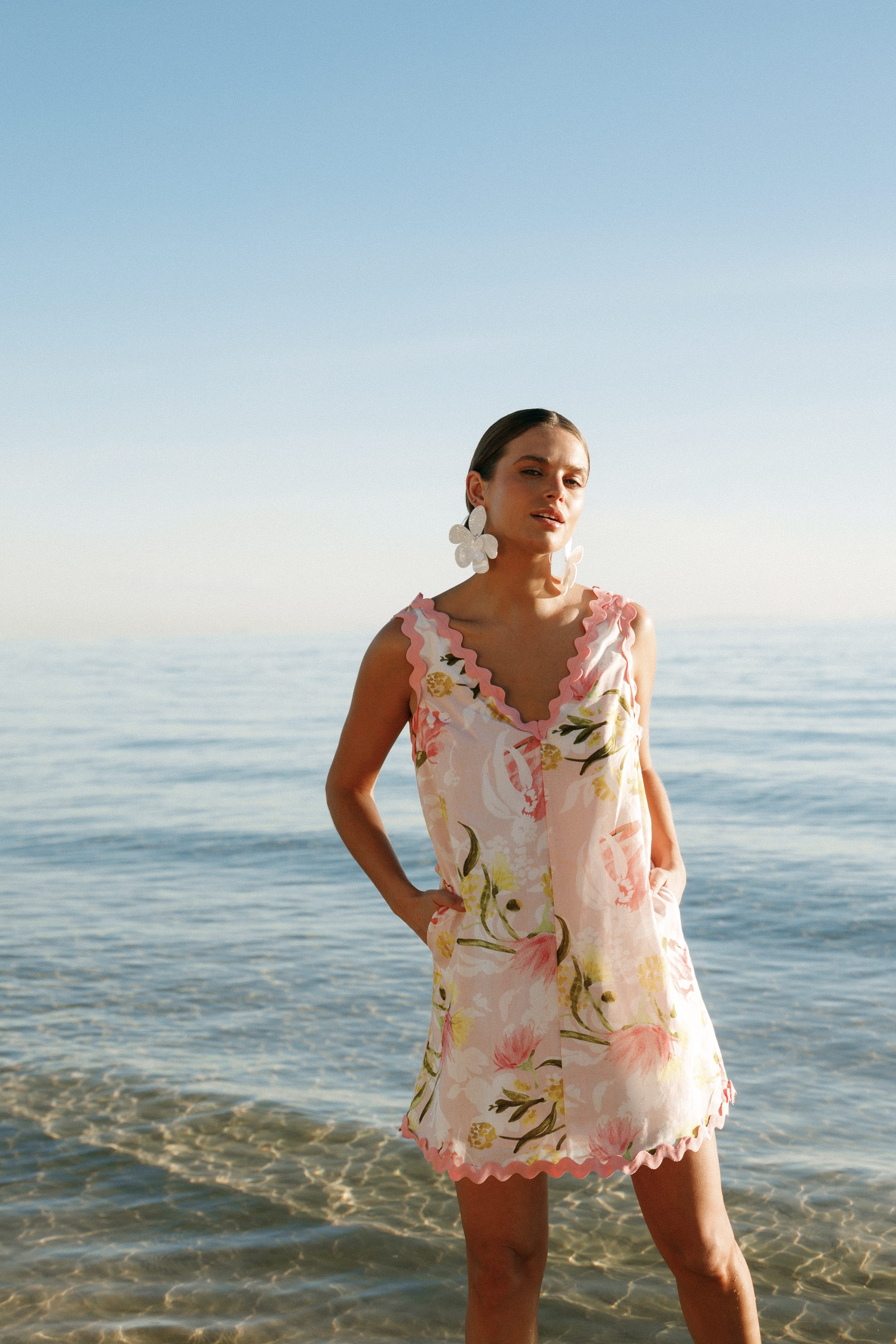 Calliope Mini Dress - Acacia Blossom