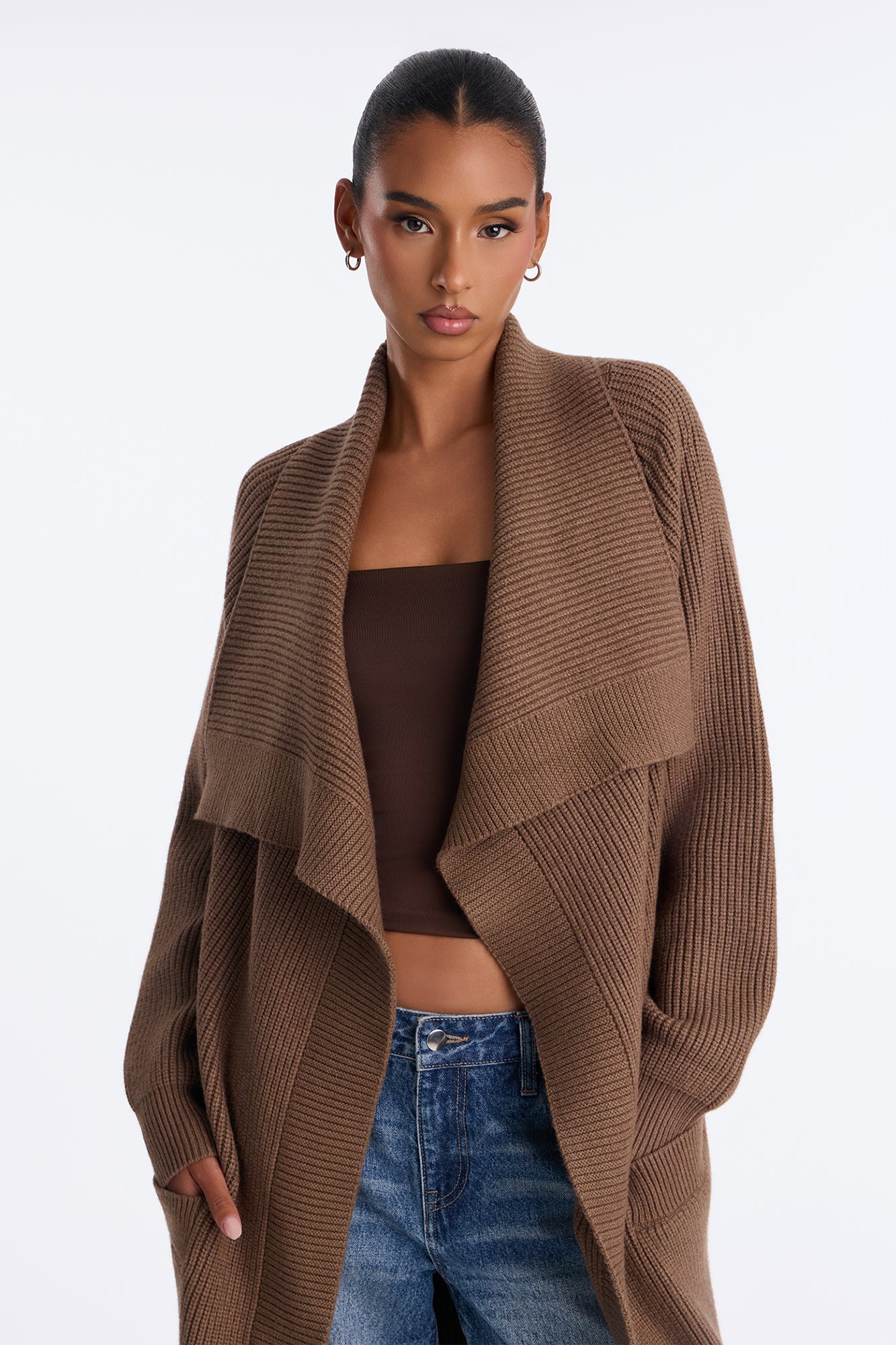 Aspen Sweater Coat - Taupe