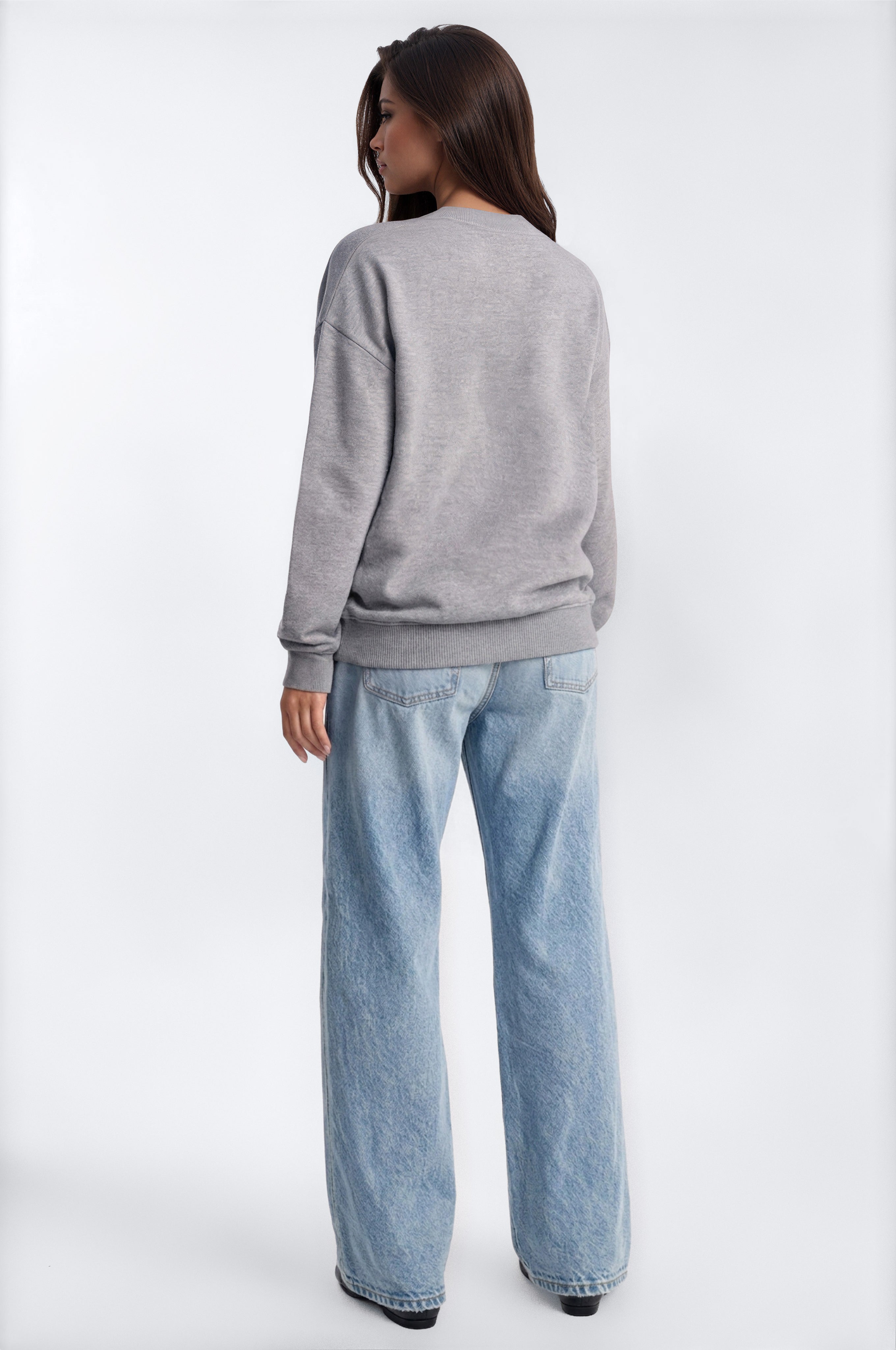 Gentle Winds Drop Waist Belted Sweater - Heather Grey
